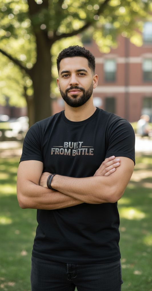 Built From Battle Men’s Fitted T-Shirt