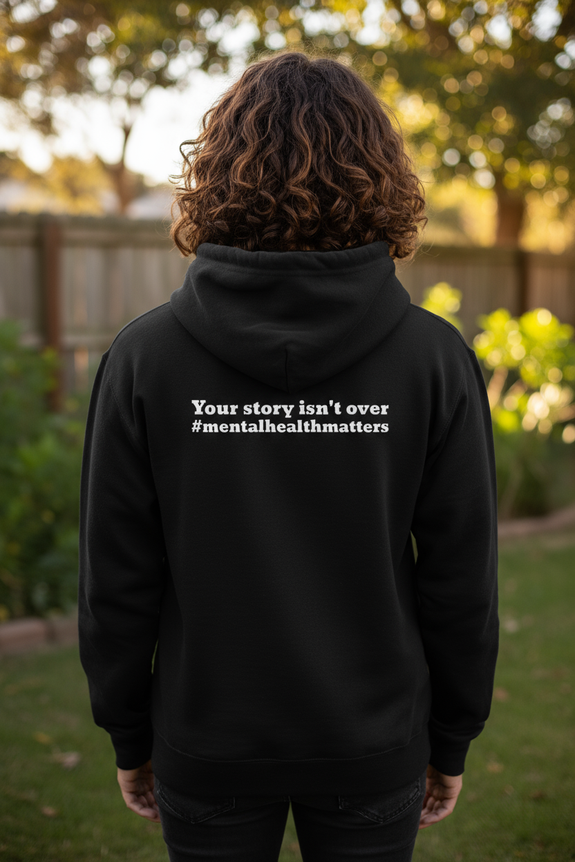 Your Story Isn’t Over Hoodie – Mental Health Awareness Apparel | Revival Unleashed