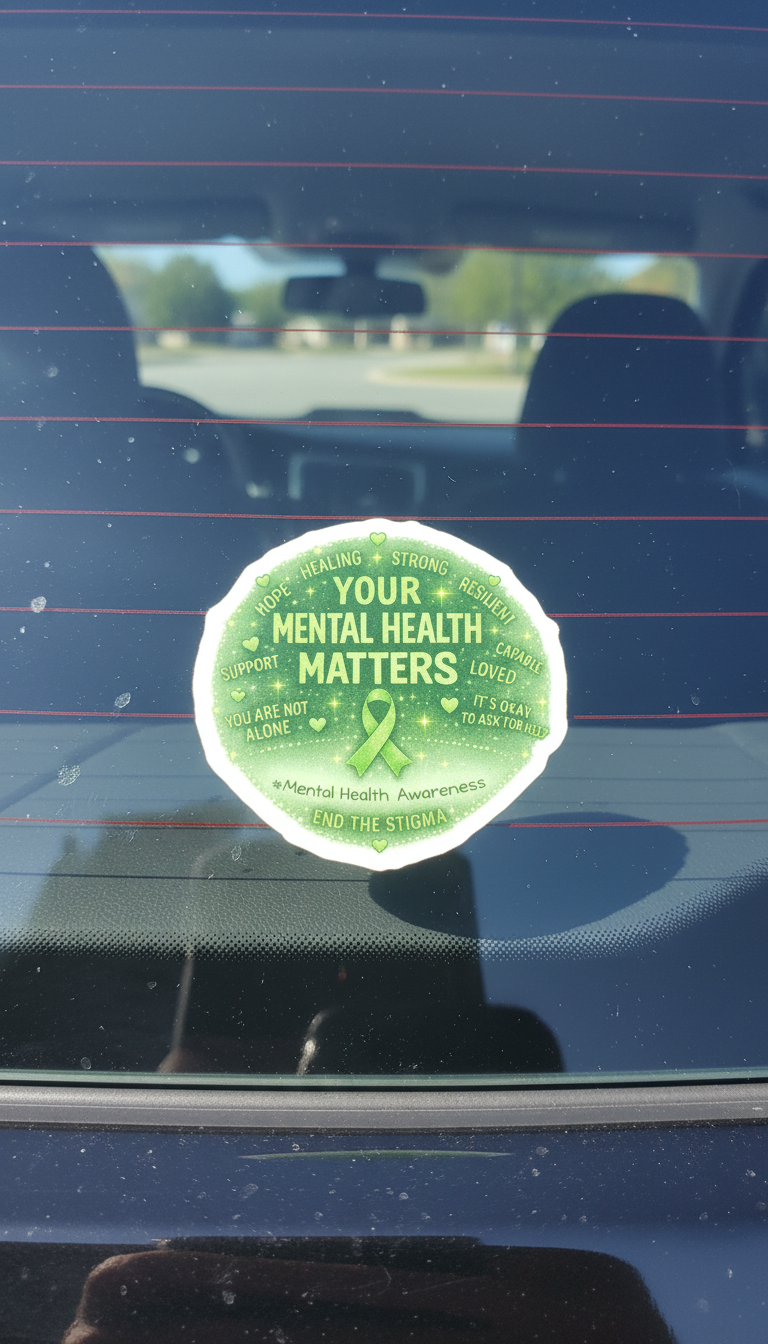 Mental Health Awareness Sticker – Your Mental Health Matters Decal