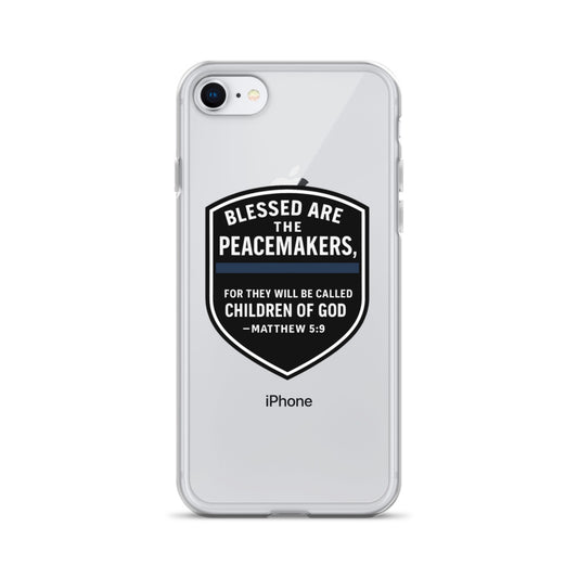 Blessed Are the Peacemakers Clear Case for iPhone® – Christian Faith & Law Enforcement Phone Cover-Revival Unleashed