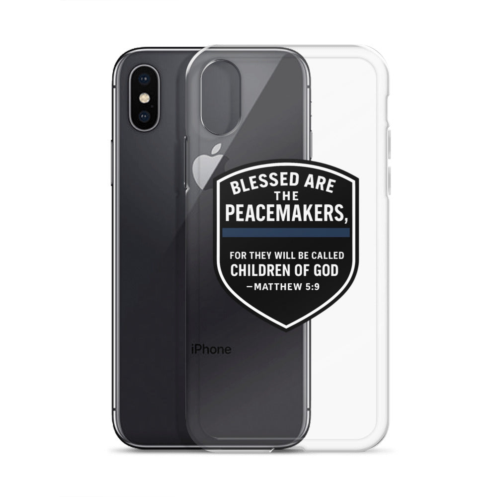 Blessed Are the Peacemakers Clear Case for iPhone® – Christian Faith & Law Enforcement Phone Cover-Revival Unleashed