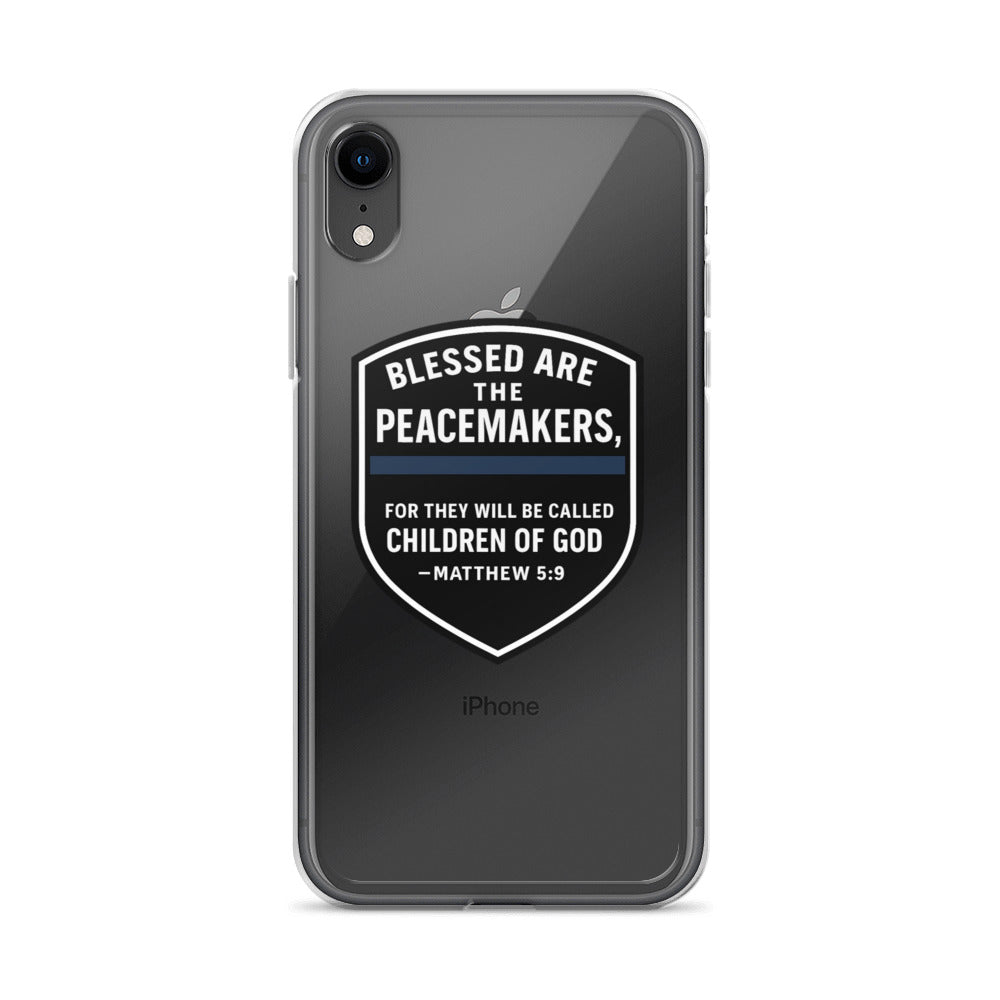 Blessed Are the Peacemakers Clear Case for iPhone® – Christian Faith & Law Enforcement Phone Cover-Revival Unleashed