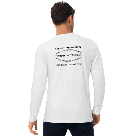 You Are Not Broken Long Sleeve Fitted Crew – Mental Health Apparel | Revival Unleashed-Revival Unleashed