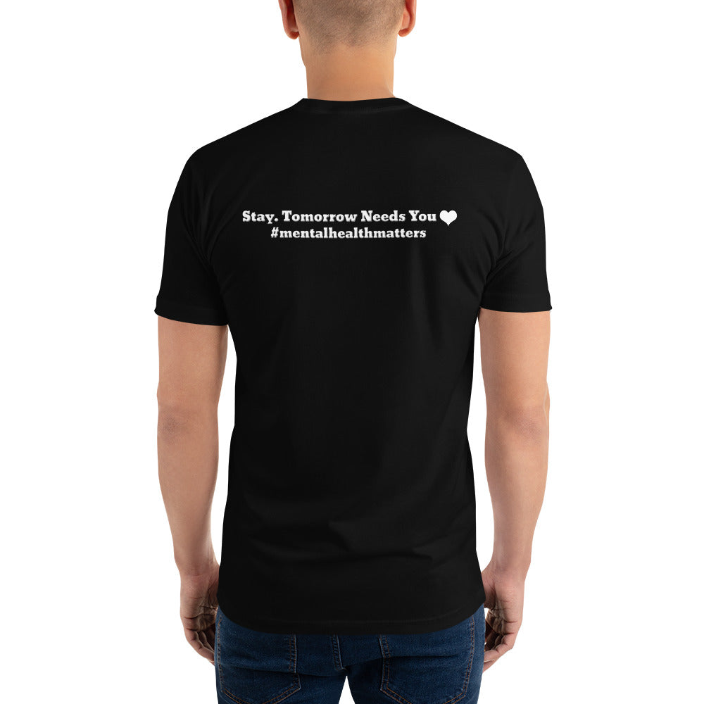 Stay, Tomorrow Needs You Short Sleeve Fitted T-Shirt – Mental Health Apparel | Revival Unleashed-Revival Unleashed