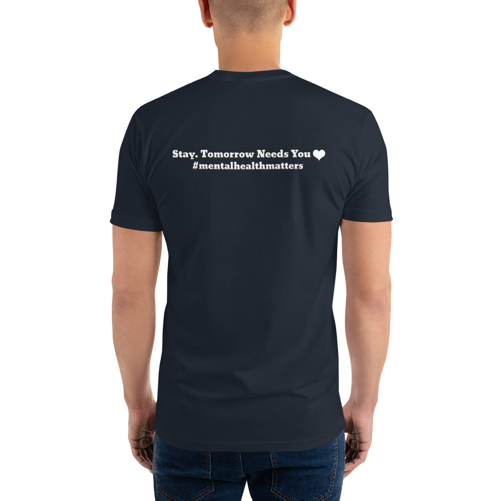 Stay, Tomorrow Needs You Short Sleeve Fitted T-Shirt – Mental Health Apparel | Revival Unleashed-Revival Unleashed