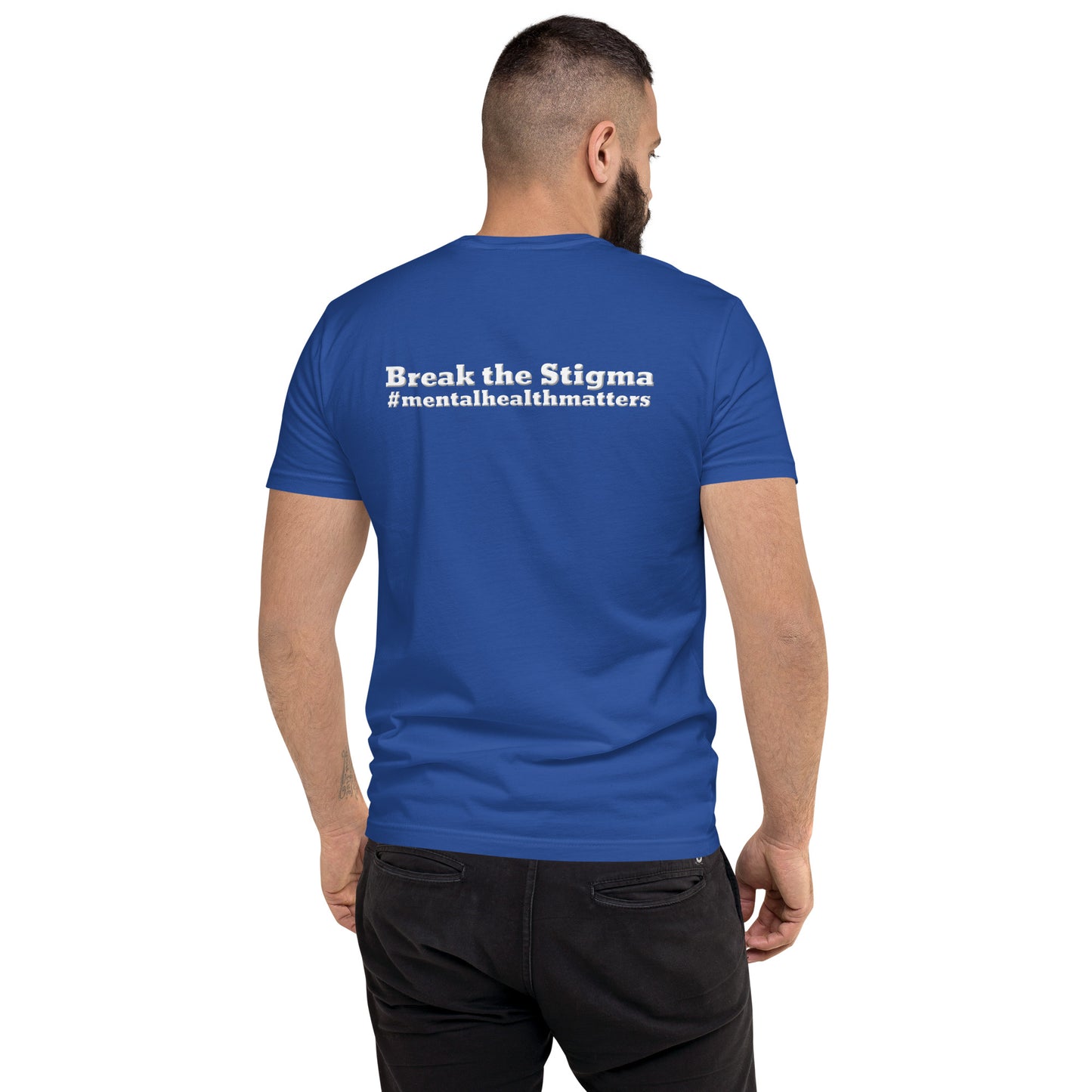 Break The Stigma Short Sleeve Fitted T-shirt-Revival Unleashed