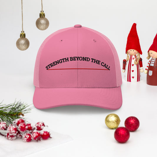 Strength Beyond The Call Red Line Embroidered Snapback Hat – PTSD Awareness | Revival Unleashed-Revival Unleashed