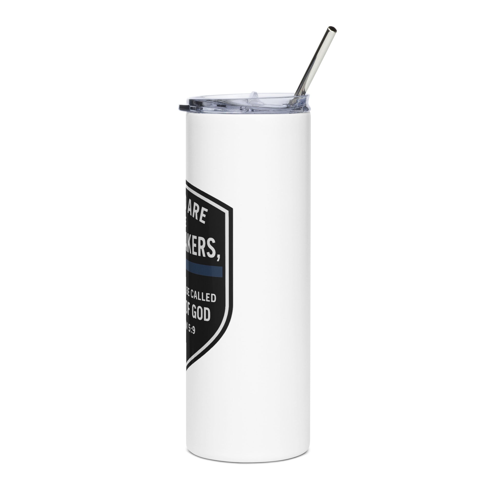 Revival Unleashed Blessed Are the Peacemakers Stainless Steel Tumbler – Christian Faith & Law Enforcement Drinkware-Revival Unleashed