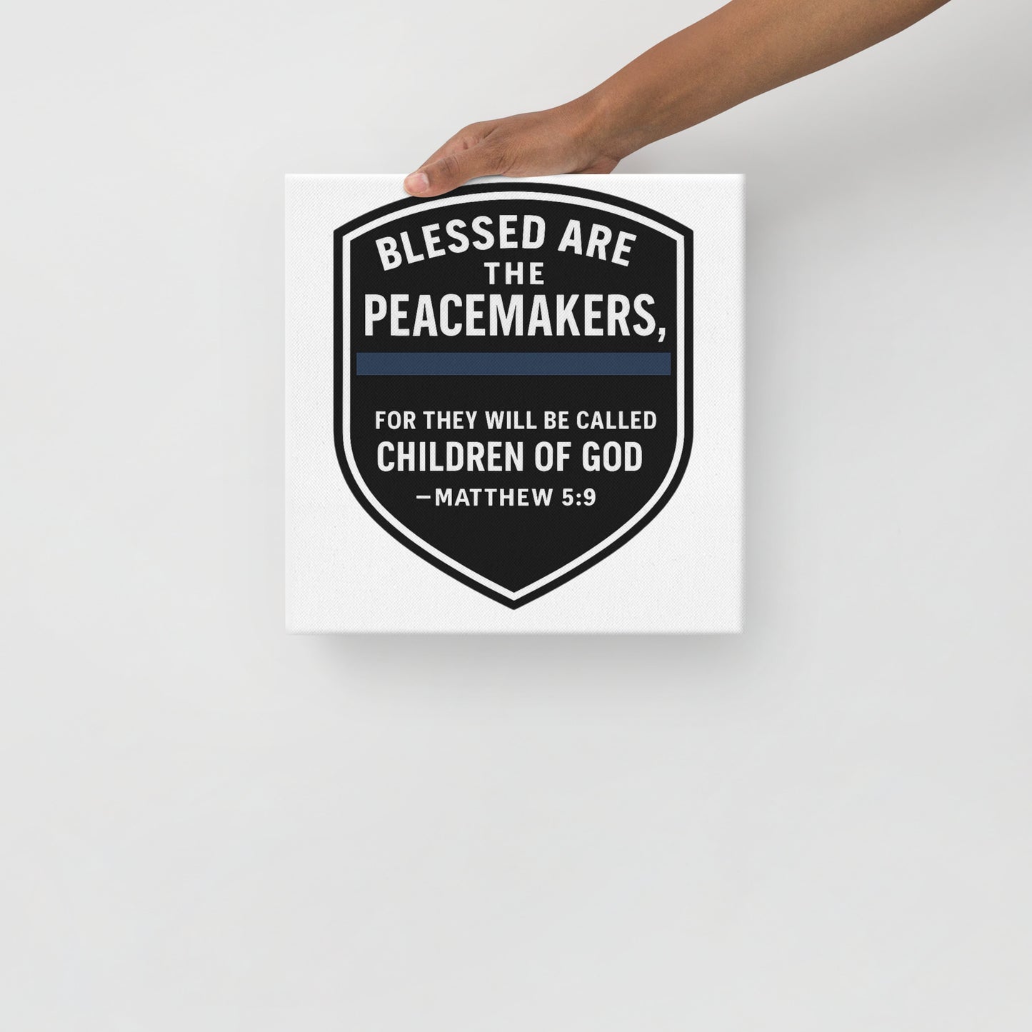 Blessed Are the Peacemakers Wall Canvas – Christian Home & Law Enforcement Décor-Revival Unleashed