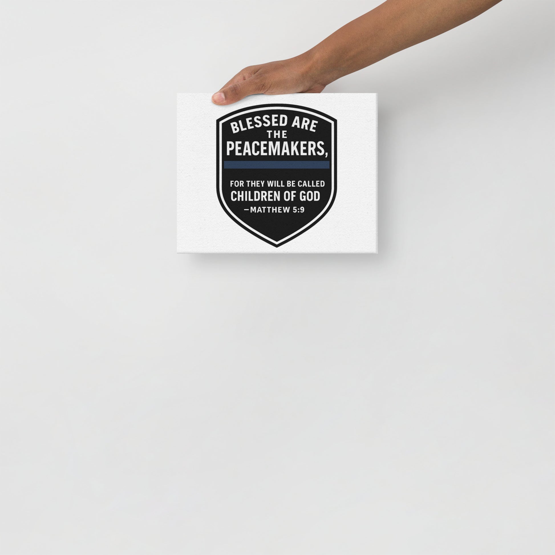 Blessed Are the Peacemakers Wall Canvas – Christian Home & Law Enforcement Décor-Revival Unleashed
