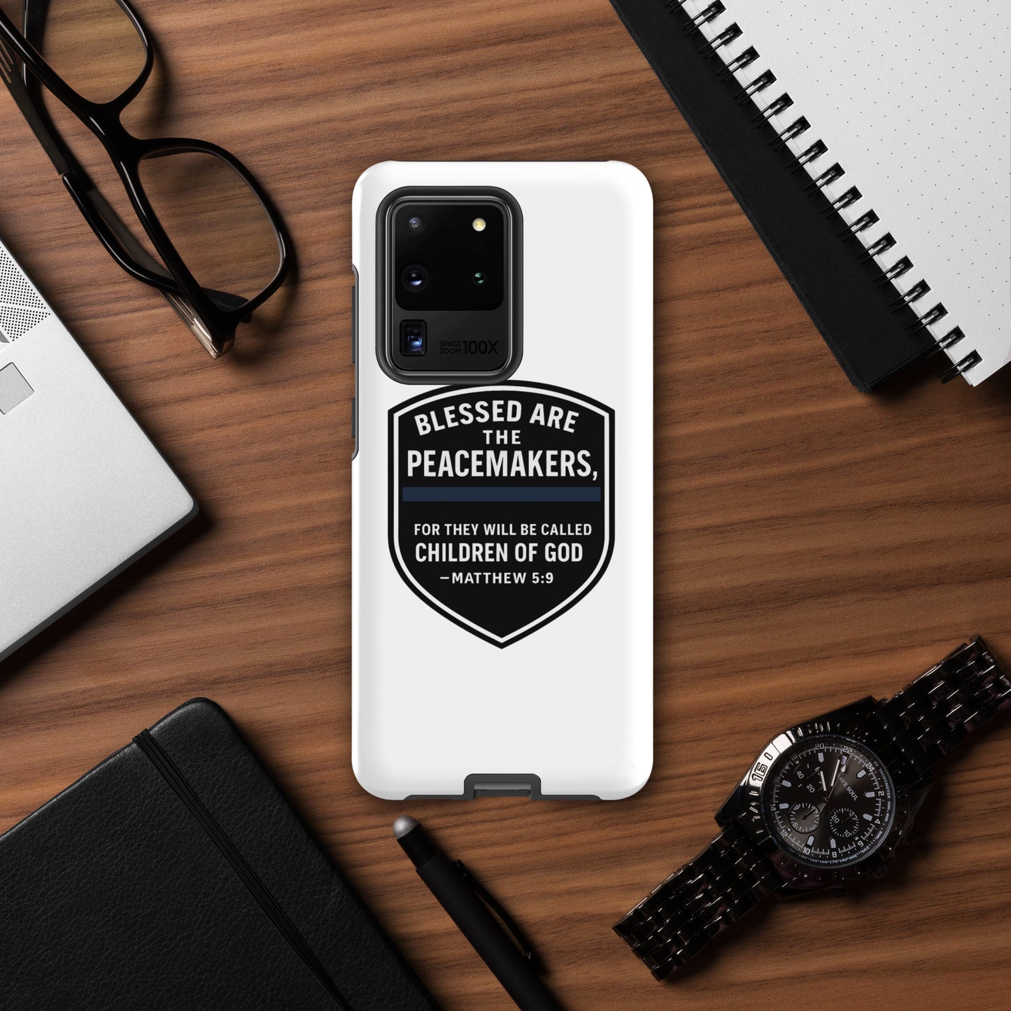 Blessed Are the Peacemakers Tough Case for Samsung® – Christian Faith & Law Enforcement Phone Cover-Revival Unleashed