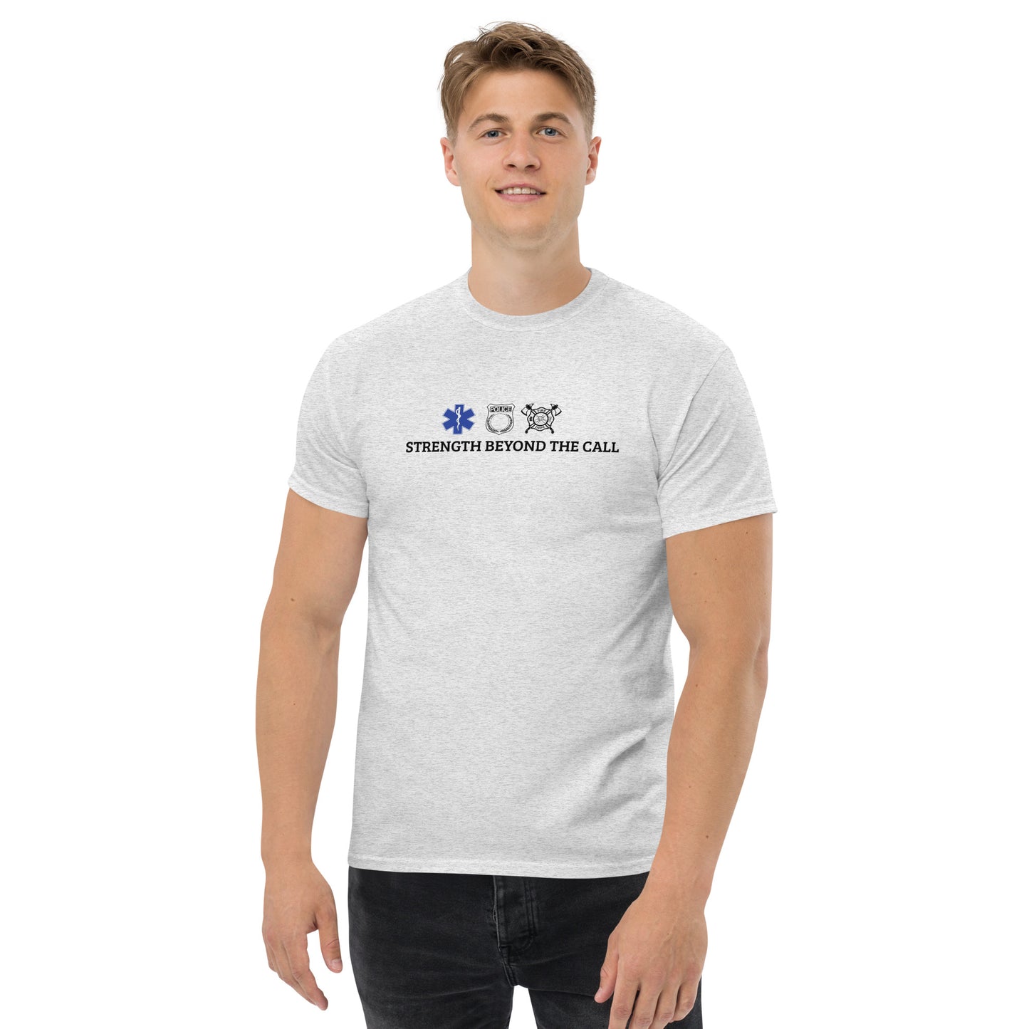 Strength Beyond The Call Classic T-Shirt – First Responder PTSD Awareness | Revival Unleashed-Revival Unleashed