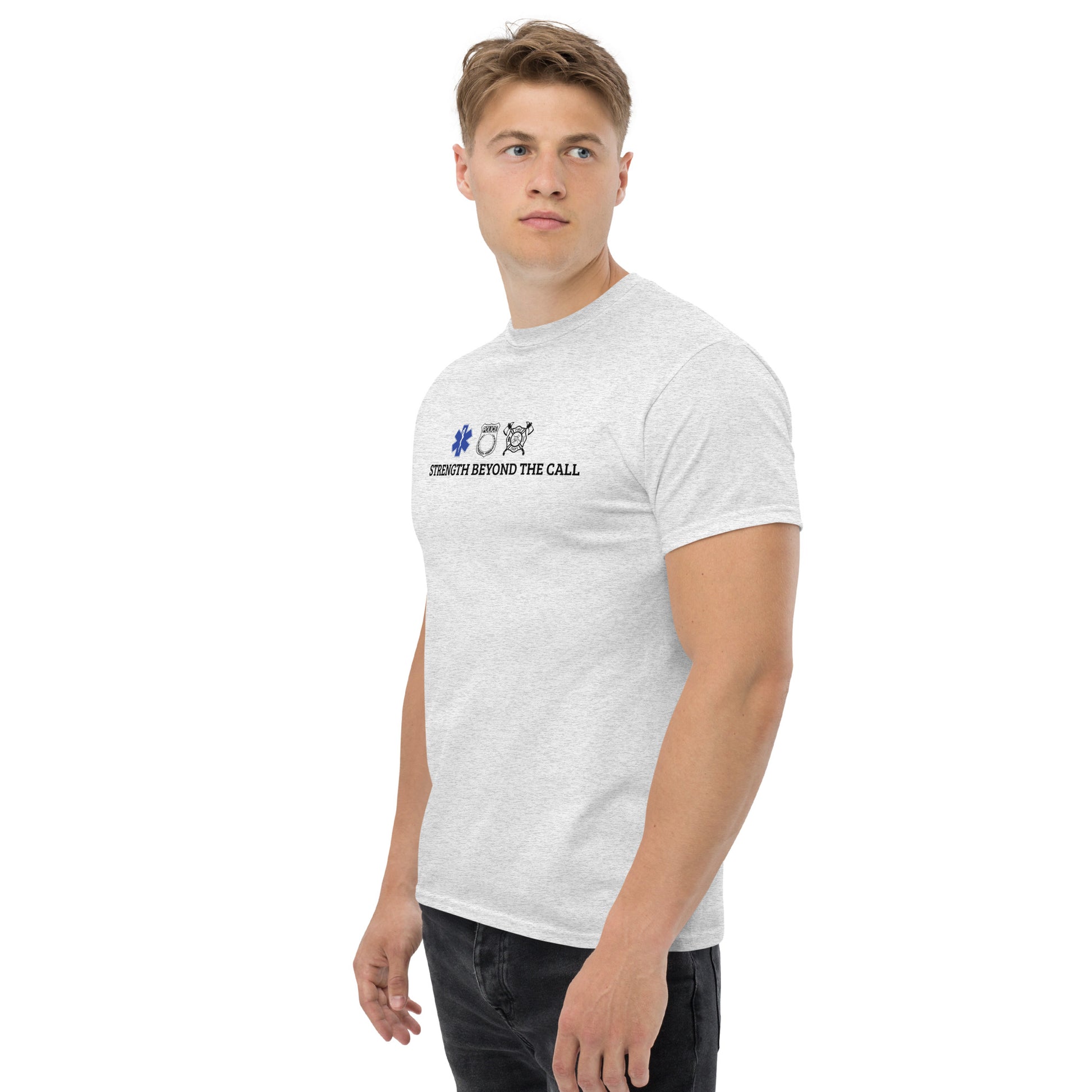 Strength Beyond The Call Classic T-Shirt – First Responder PTSD Awareness | Revival Unleashed-Revival Unleashed