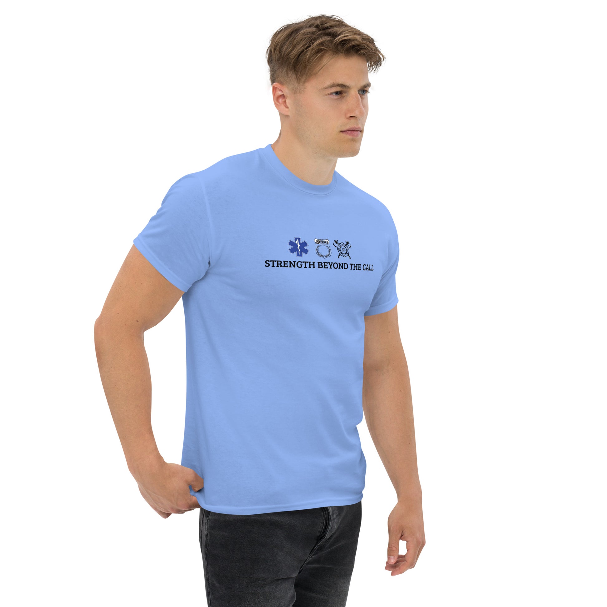 Strength Beyond The Call Classic T-Shirt – First Responder PTSD Awareness | Revival Unleashed-Revival Unleashed