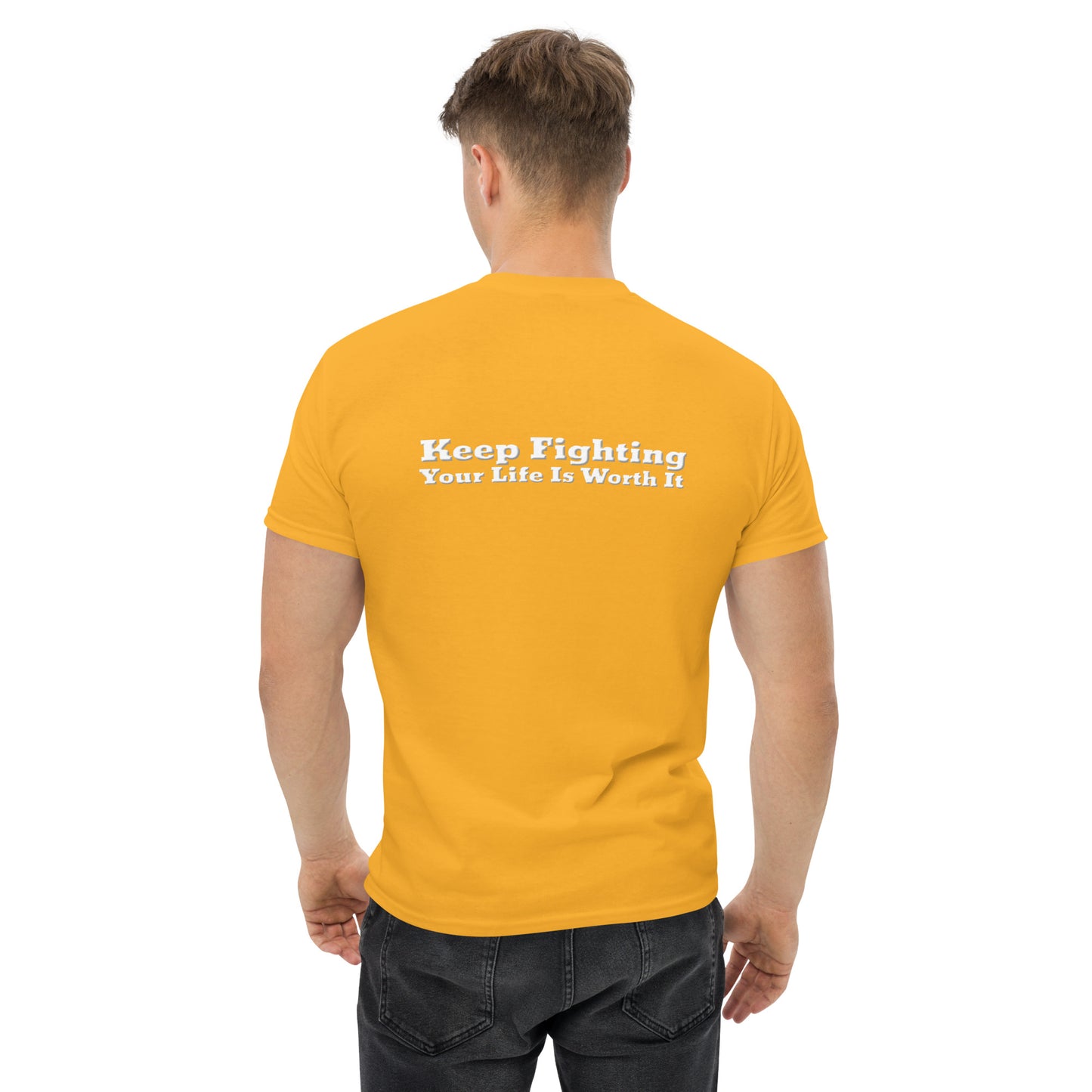 Keep Fighting Classic T-Shirt – Mental Health Apparel | Revival Unleashed-Revival Unleashed