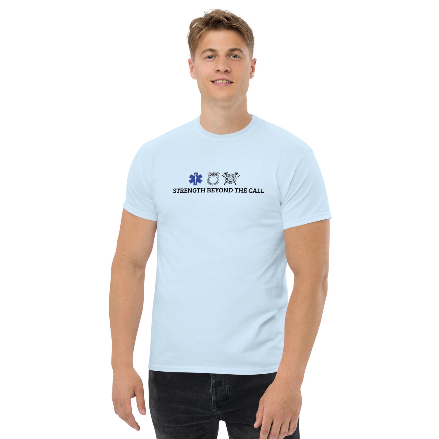 Strength Beyond The Call Classic T-Shirt – First Responder PTSD Awareness | Revival Unleashed-Revival Unleashed