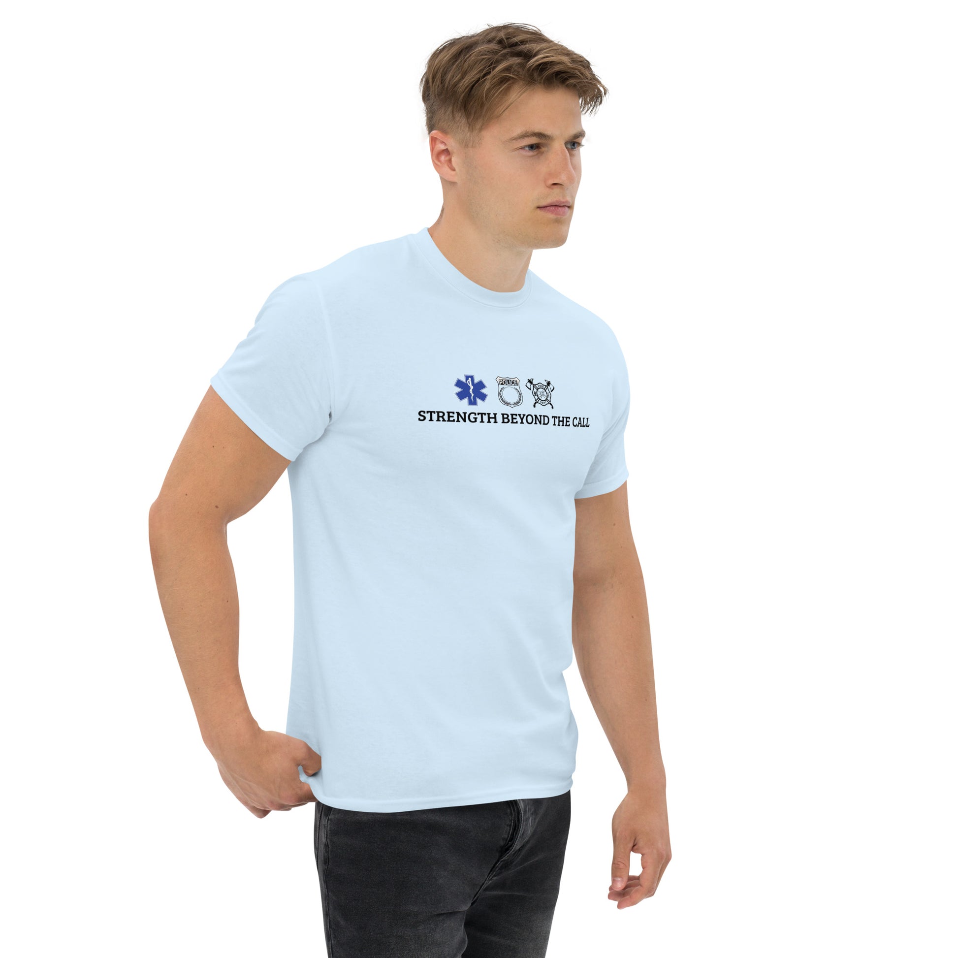 Strength Beyond The Call Classic T-Shirt – First Responder PTSD Awareness | Revival Unleashed-Revival Unleashed