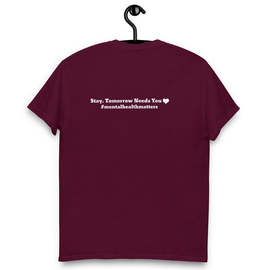 Stay, Tomorrow Needs You Classic T-Shirt – Mental Health Apparel | Revival Unleashed-Revival Unleashed