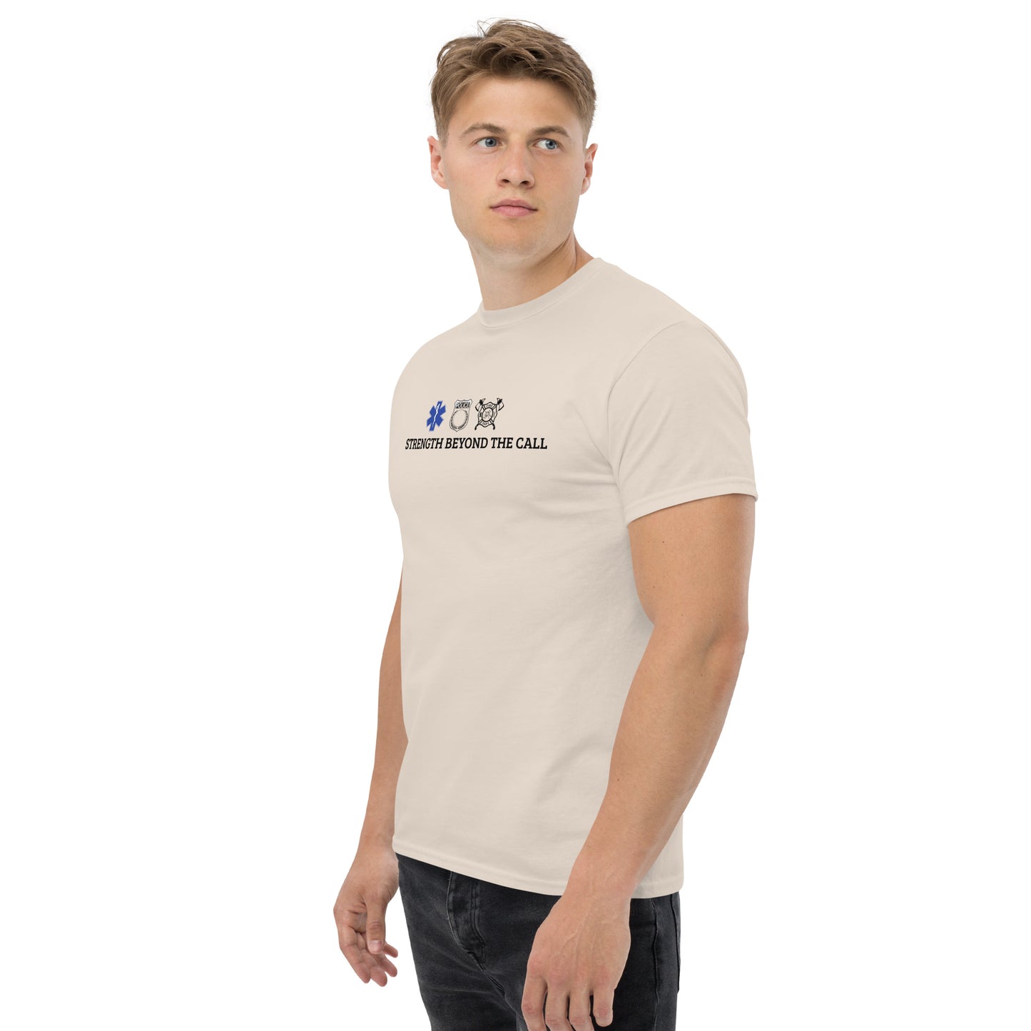 Strength Beyond The Call Classic T-Shirt – First Responder PTSD Awareness | Revival Unleashed-Revival Unleashed