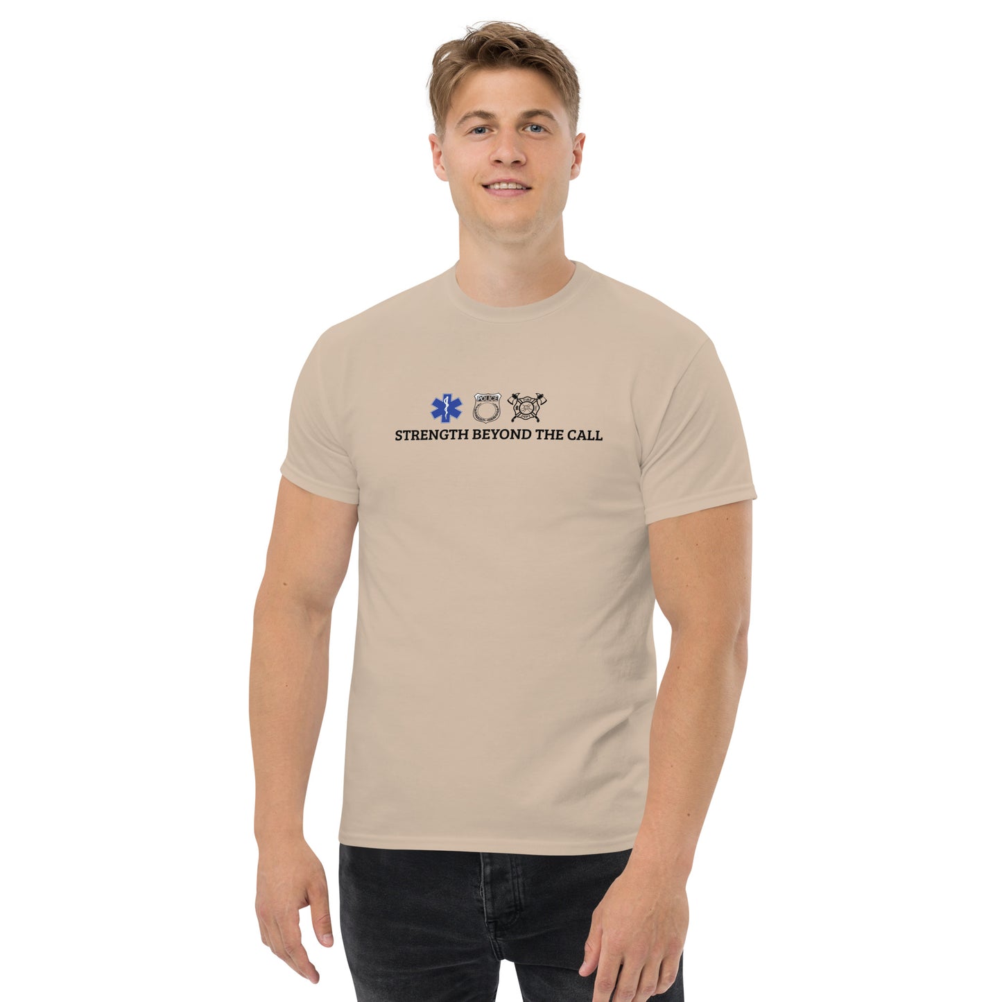 Strength Beyond The Call Classic T-Shirt – First Responder PTSD Awareness | Revival Unleashed-Revival Unleashed