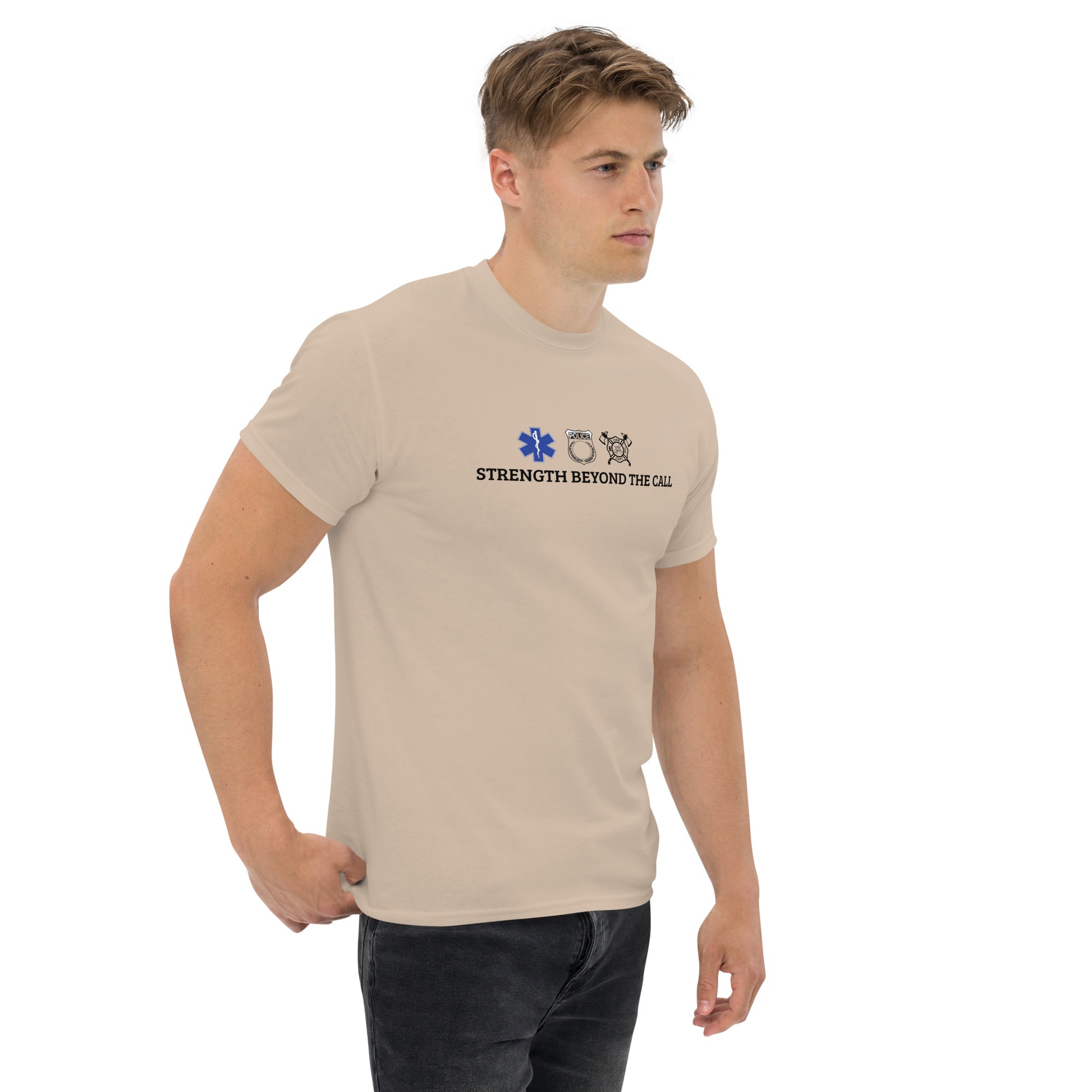 Strength Beyond The Call Classic T-Shirt – First Responder PTSD Awareness | Revival Unleashed-Revival Unleashed