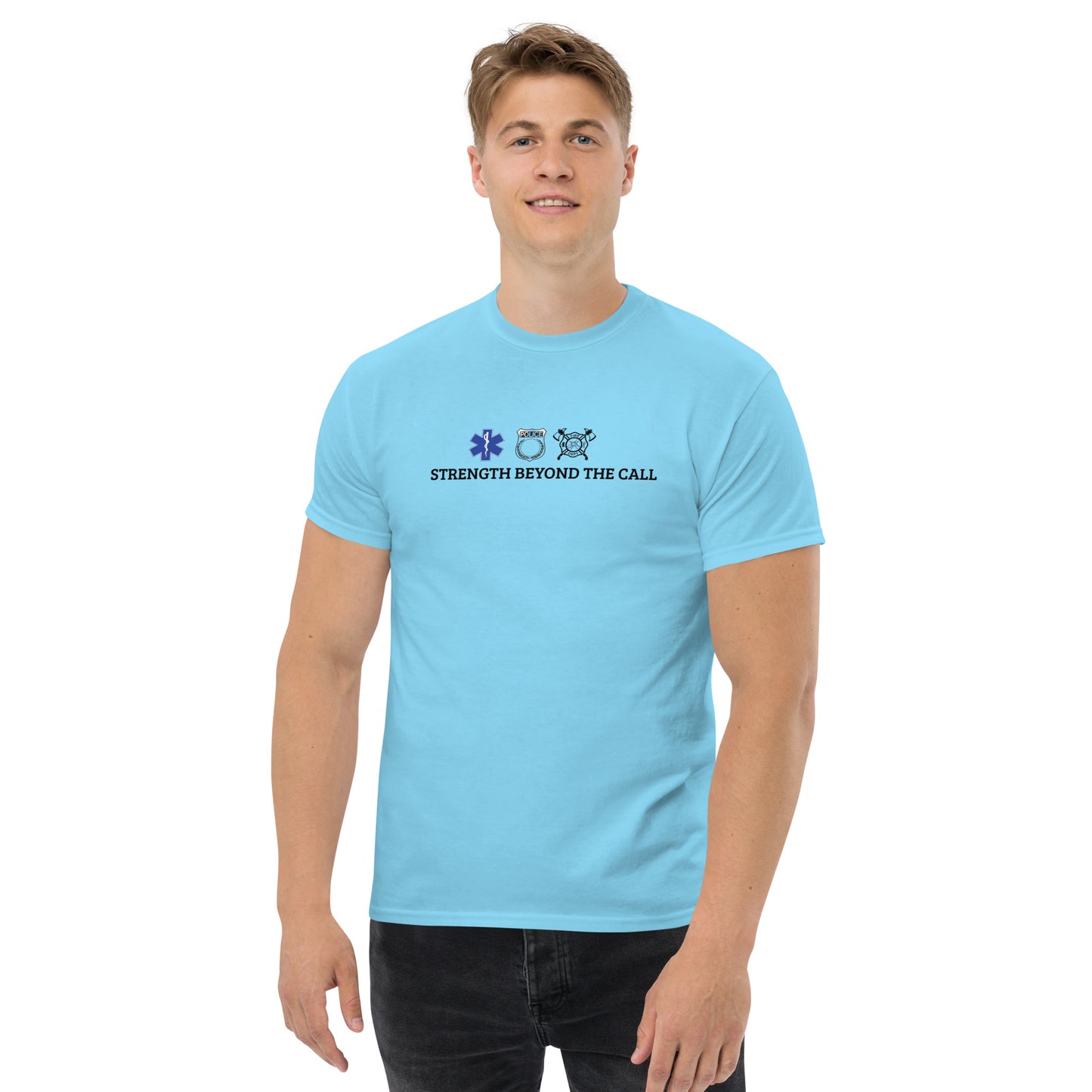 Strength Beyond The Call Classic T-Shirt – First Responder PTSD Awareness | Revival Unleashed-Revival Unleashed