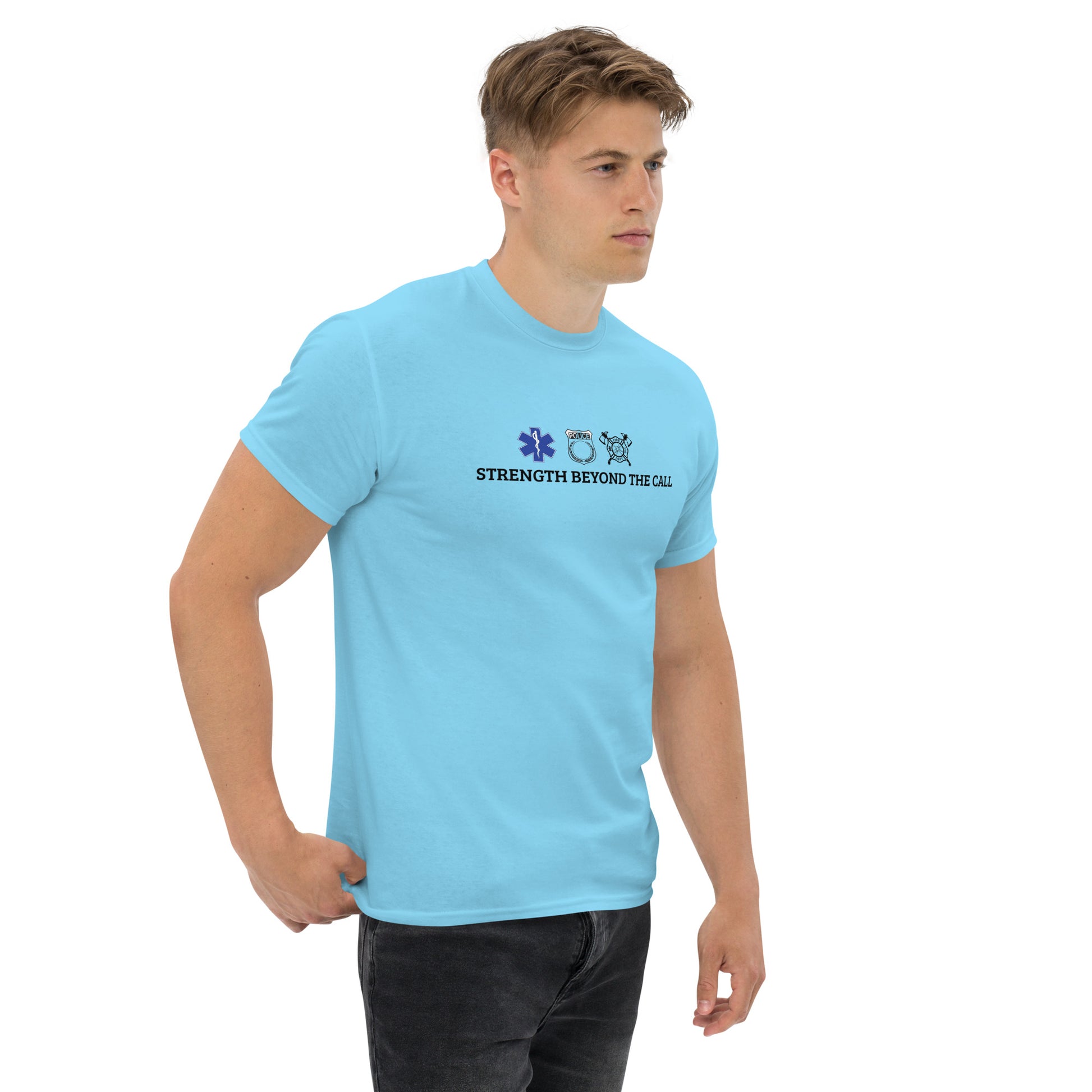 Strength Beyond The Call Classic T-Shirt – First Responder PTSD Awareness | Revival Unleashed-Revival Unleashed