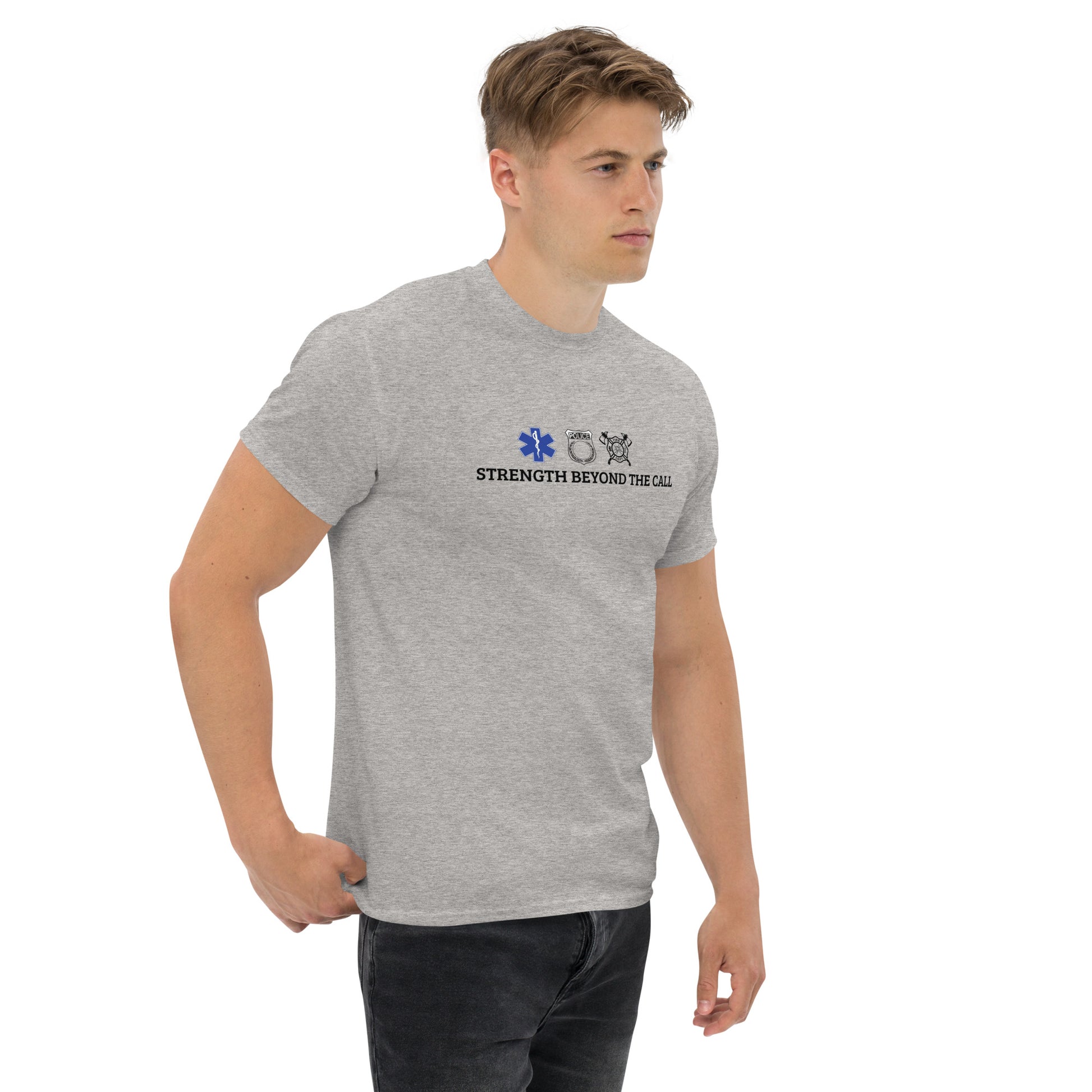 Strength Beyond The Call Classic T-Shirt – First Responder PTSD Awareness | Revival Unleashed-Revival Unleashed