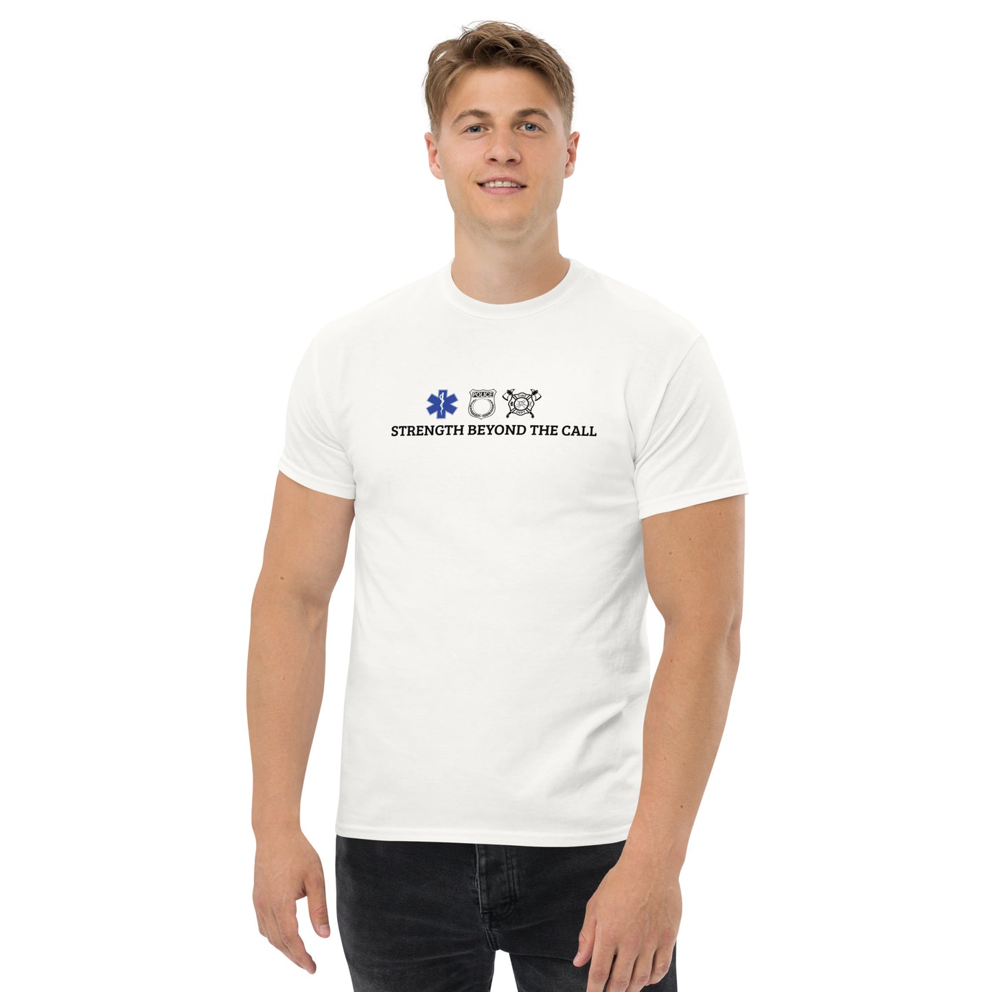Strength Beyond The Call Classic T-Shirt – First Responder PTSD Awareness | Revival Unleashed-Revival Unleashed