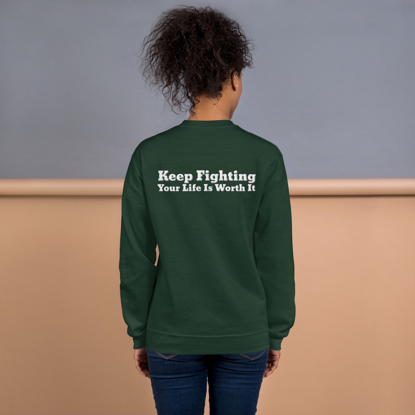 Keep Fighting Sweatshirt – Mental Health Awareness Apparel | Revival Unleashed-Revival Unleashed