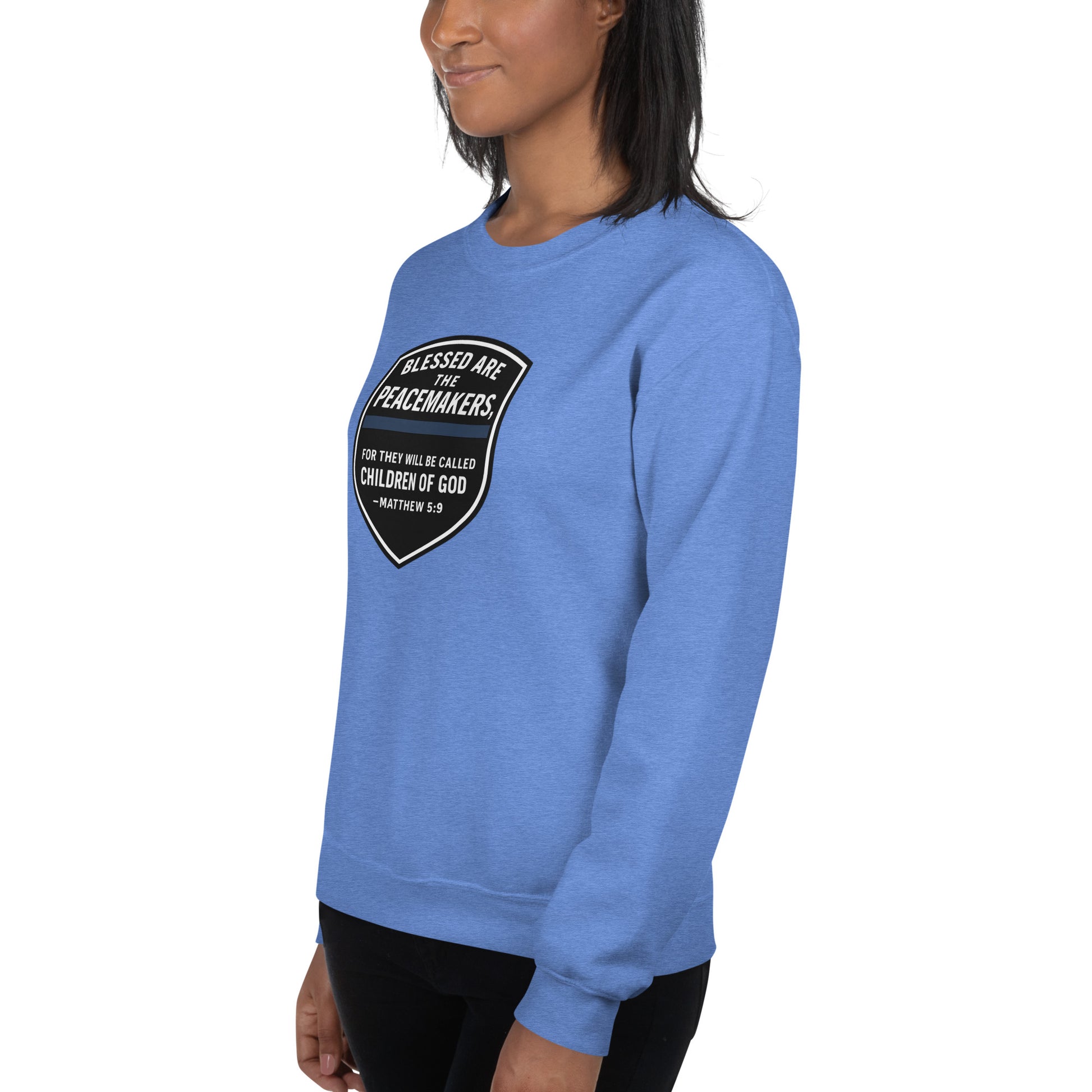Blessed Are the Peacemakers Unisex Crewneck Sweatshirt – Christian Faith & Law Enforcement Apparel-Revival Unleashed