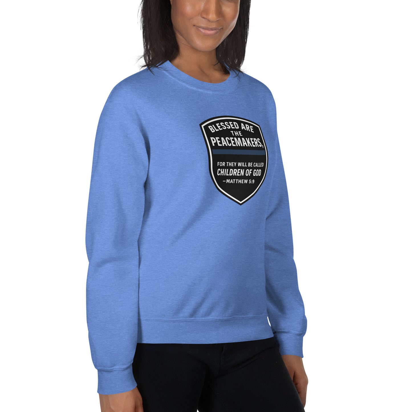 Blessed Are the Peacemakers Unisex Crewneck Sweatshirt – Christian Faith & Law Enforcement Apparel-Revival Unleashed