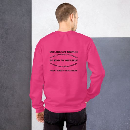 You Are Not Broken Unisex Sweatshirt – Mental Health Apparel | Revival Unleashed-Revival Unleashed