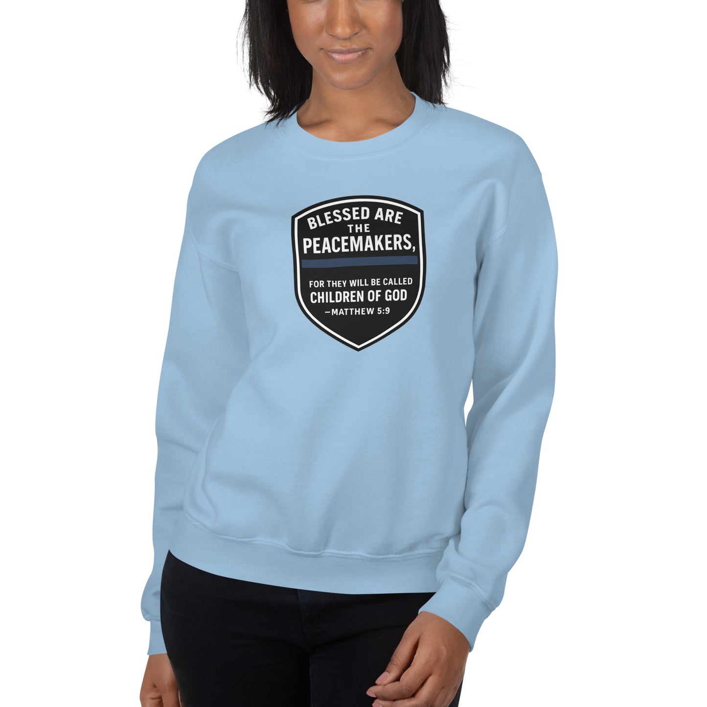 Blessed Are the Peacemakers Unisex Crewneck Sweatshirt – Christian Faith & Law Enforcement Apparel-Revival Unleashed