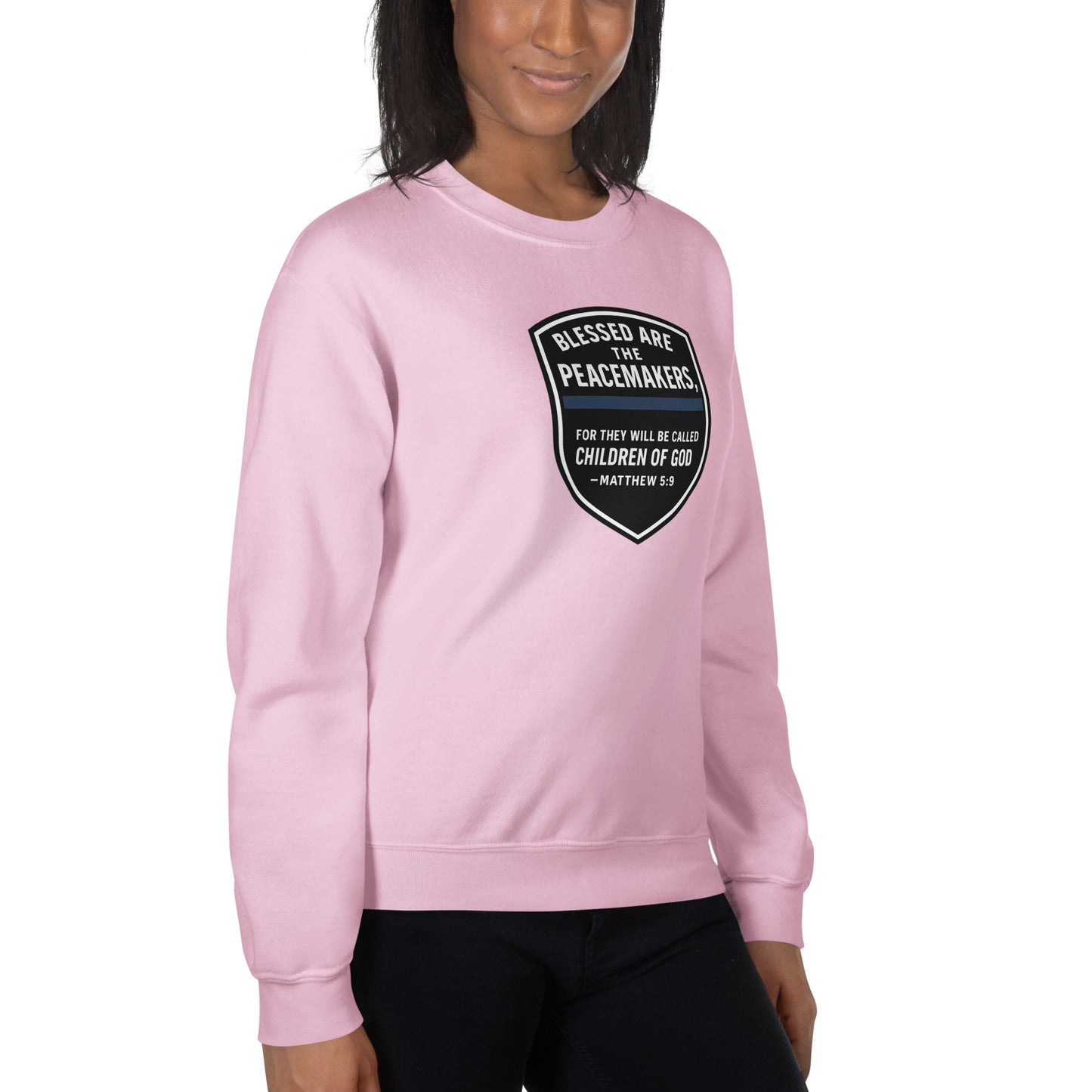 Blessed Are the Peacemakers Unisex Crewneck Sweatshirt – Christian Faith & Law Enforcement Apparel-Revival Unleashed