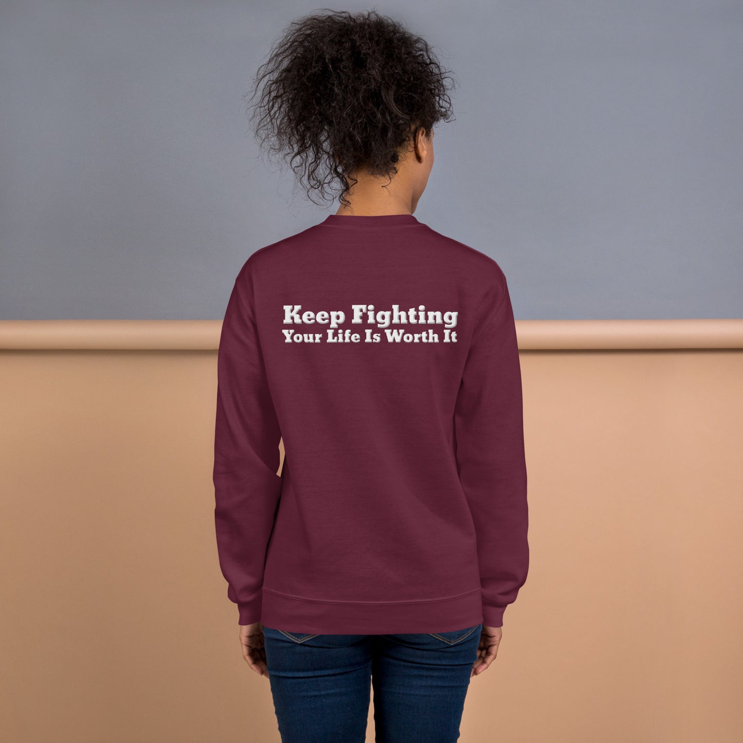 Keep Fighting Sweatshirt – Mental Health Awareness Apparel | Revival Unleashed-Revival Unleashed