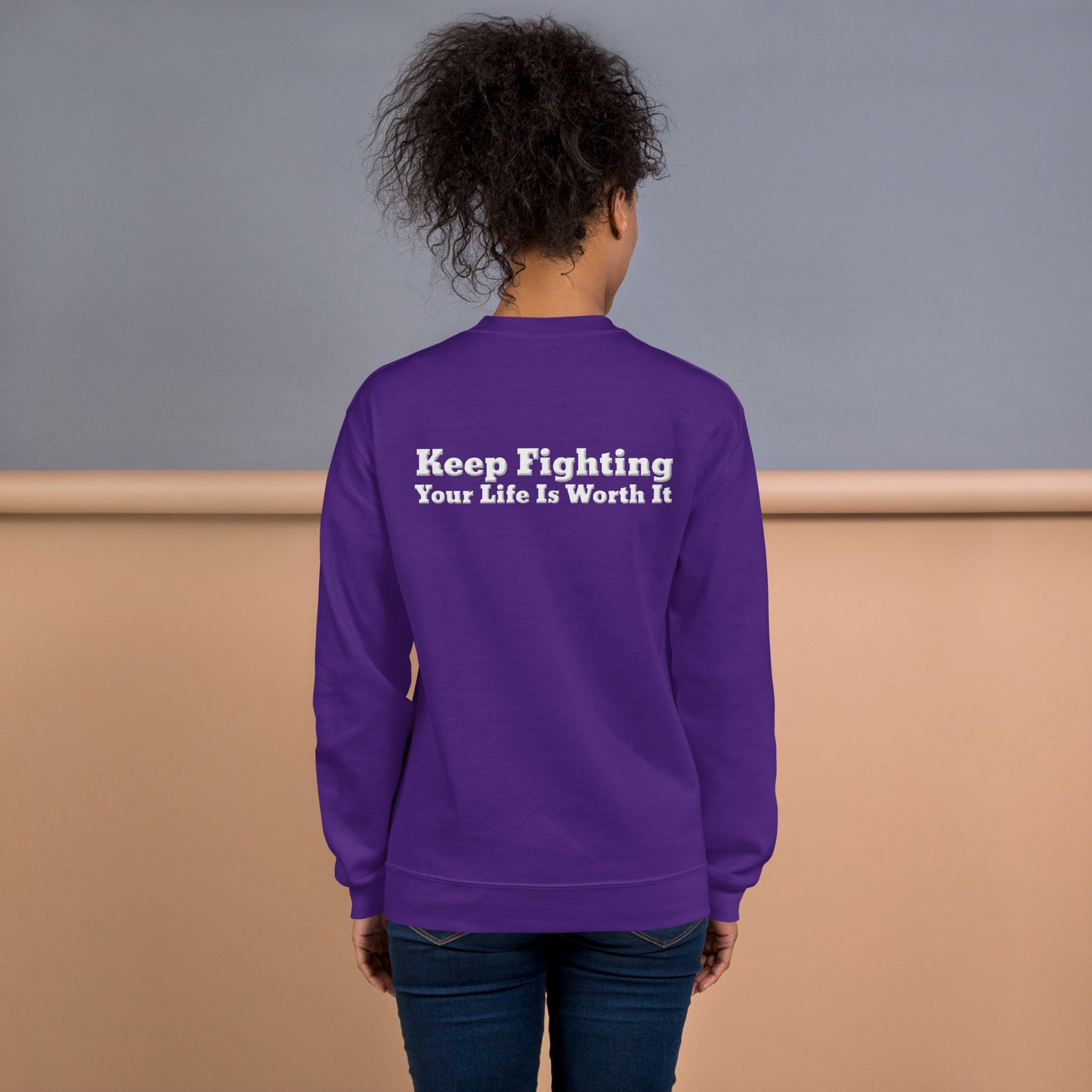 Keep Fighting Sweatshirt – Mental Health Awareness Apparel | Revival Unleashed-Revival Unleashed