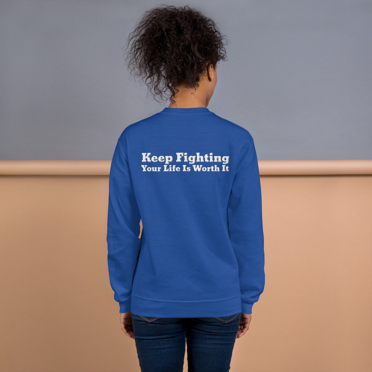 Keep Fighting Sweatshirt – Mental Health Awareness Apparel | Revival Unleashed-Revival Unleashed