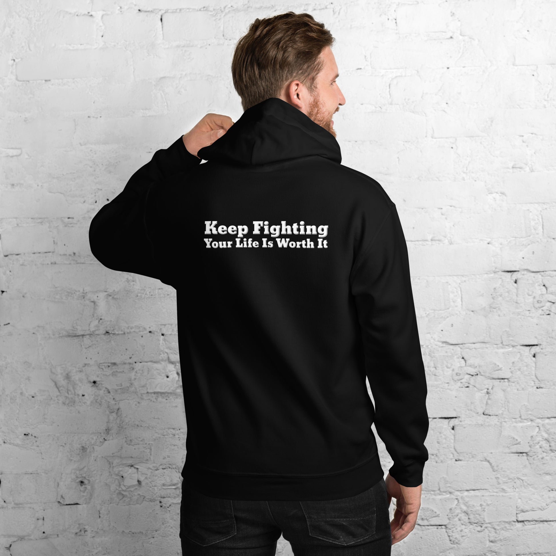 Keep Fighting Hoodie – Mental Health Apparel | Revival Unleashed-Revival Unleashed