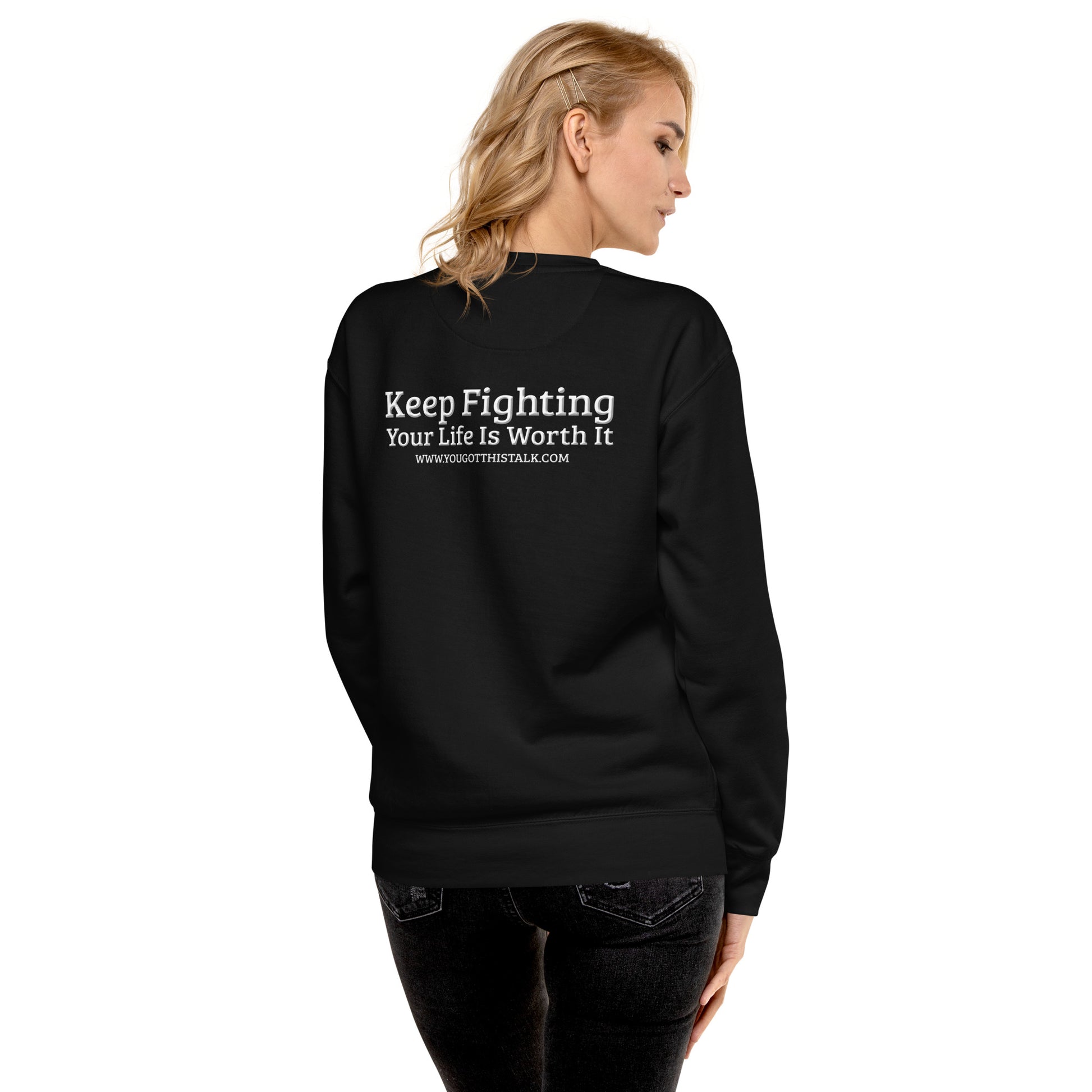 Keep Fighting Crew Neck Sweater – Mental Health Apparel | Revival Unleashed-Revival Unleashed
