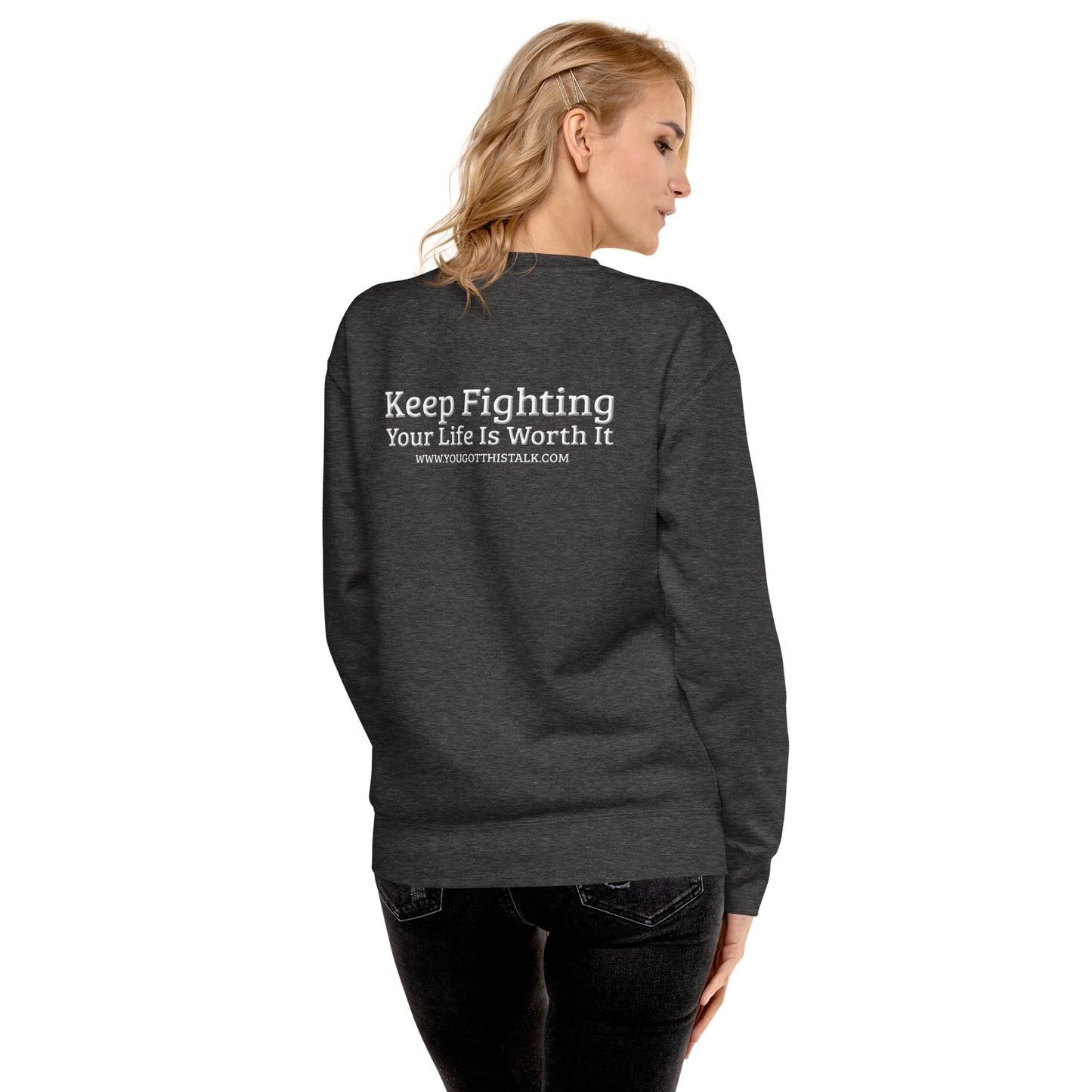 Keep Fighting Crew Neck Sweater – Mental Health Apparel | Revival Unleashed-Revival Unleashed