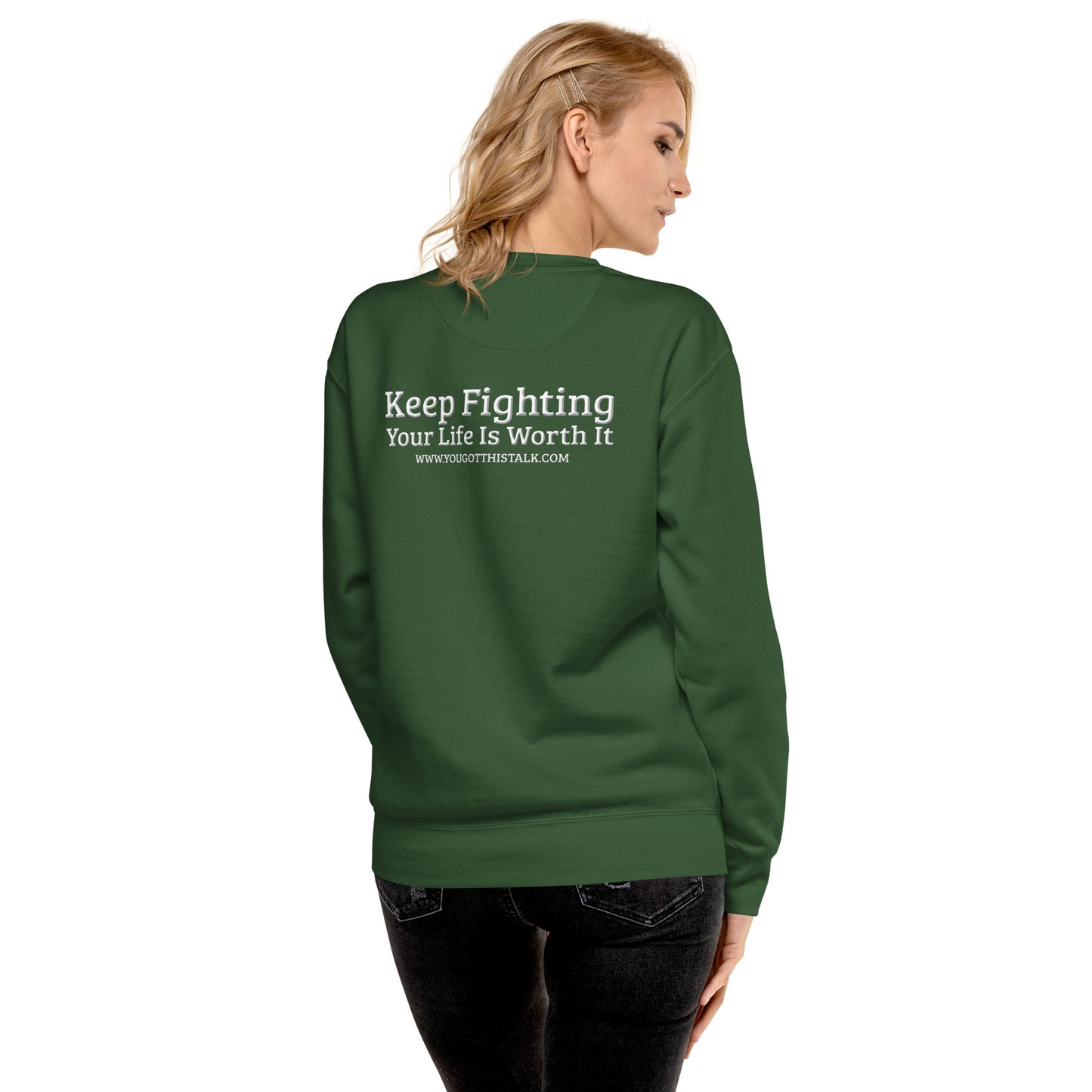 Keep Fighting Crew Neck Sweater – Mental Health Apparel | Revival Unleashed-Revival Unleashed
