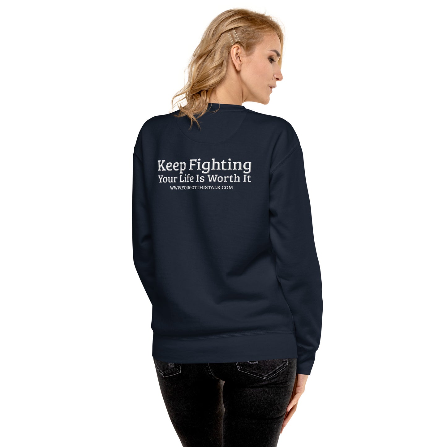 Keep Fighting Crew Neck Sweater – Mental Health Apparel | Revival Unleashed-Revival Unleashed