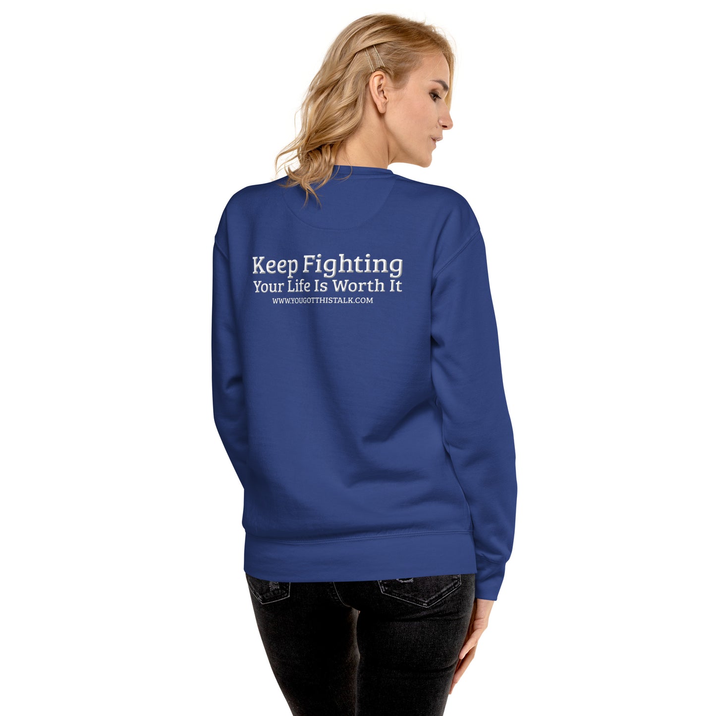 Keep Fighting Crew Neck Sweater – Mental Health Apparel | Revival Unleashed-Revival Unleashed