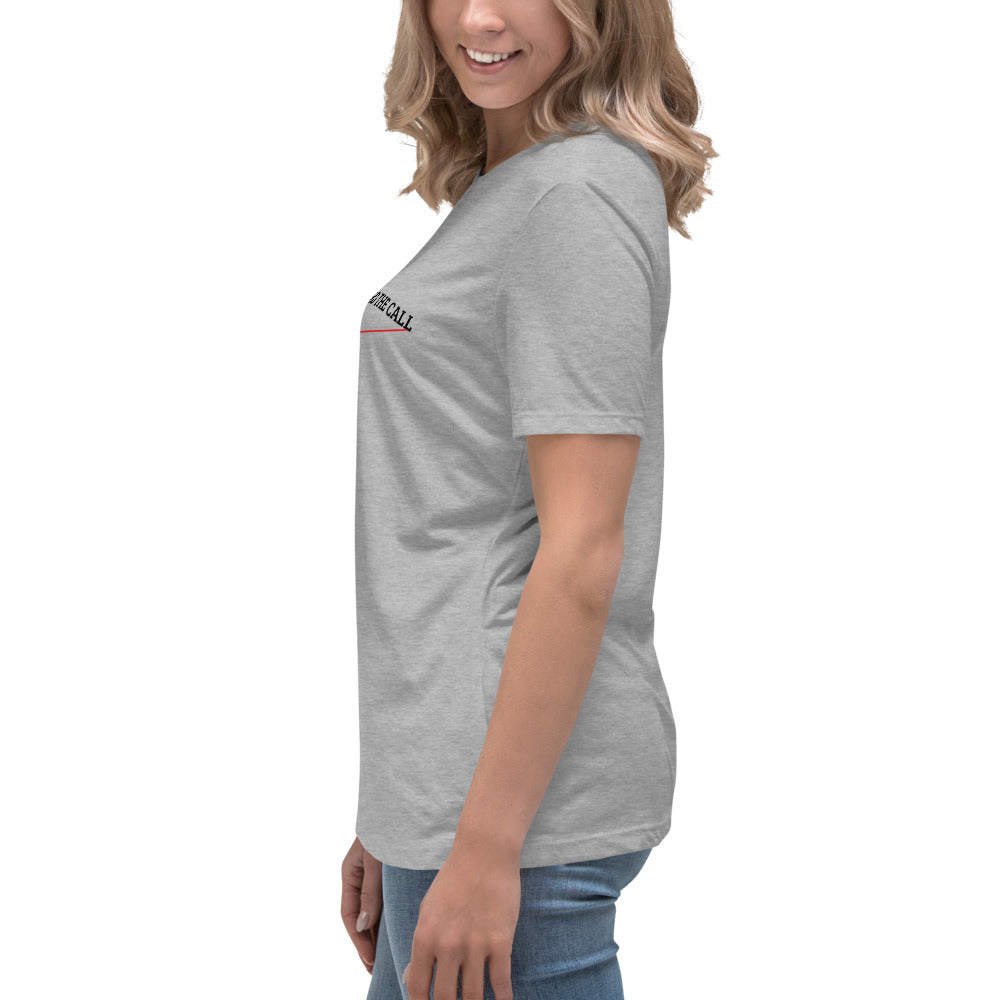Strength Beyond The Call Red Line Women’s T-Shirt – First Responder PTSD Awareness | Revival Unleashed-Revival Unleashed
