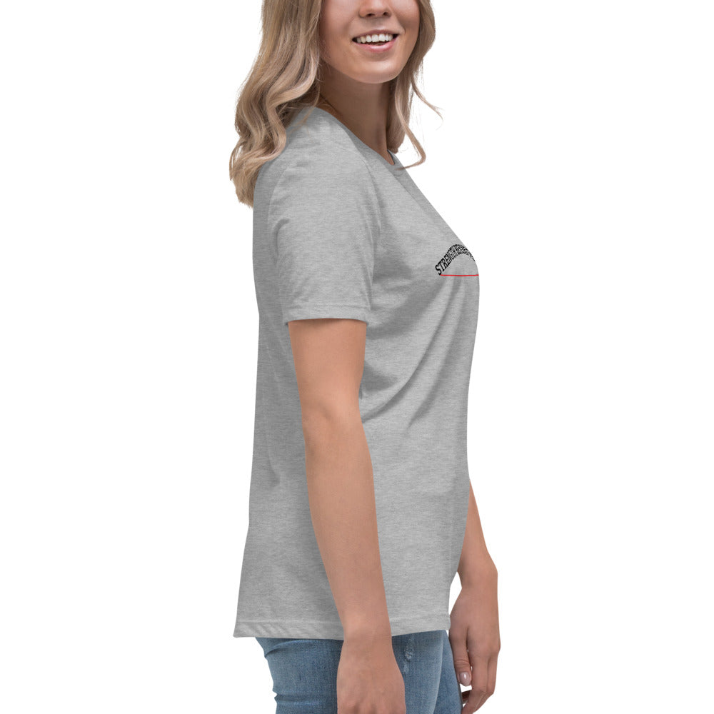 Strength Beyond The Call Red Line Women’s T-Shirt – First Responder PTSD Awareness | Revival Unleashed-Revival Unleashed