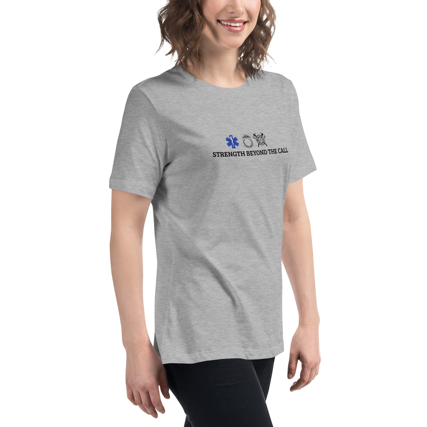 Strength Beyond The Call Women’s T-Shirt – First Responder PTSD Awareness | Revival Unleashed-Revival Unleashed