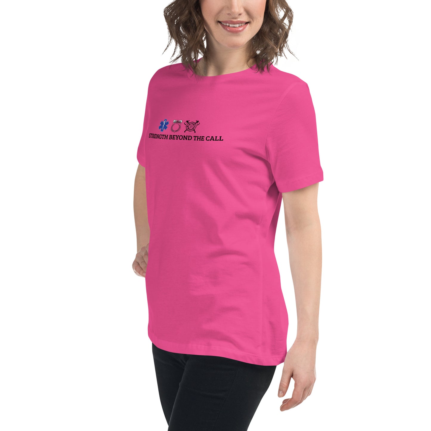 Strength Beyond The Call Women’s T-Shirt – First Responder PTSD Awareness | Revival Unleashed-Revival Unleashed