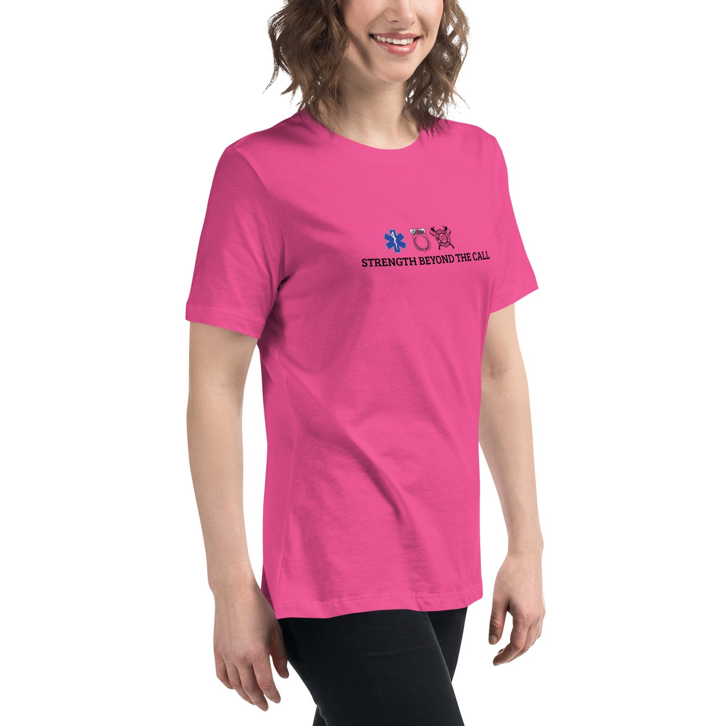 Strength Beyond The Call Women’s T-Shirt – First Responder PTSD Awareness | Revival Unleashed-Revival Unleashed