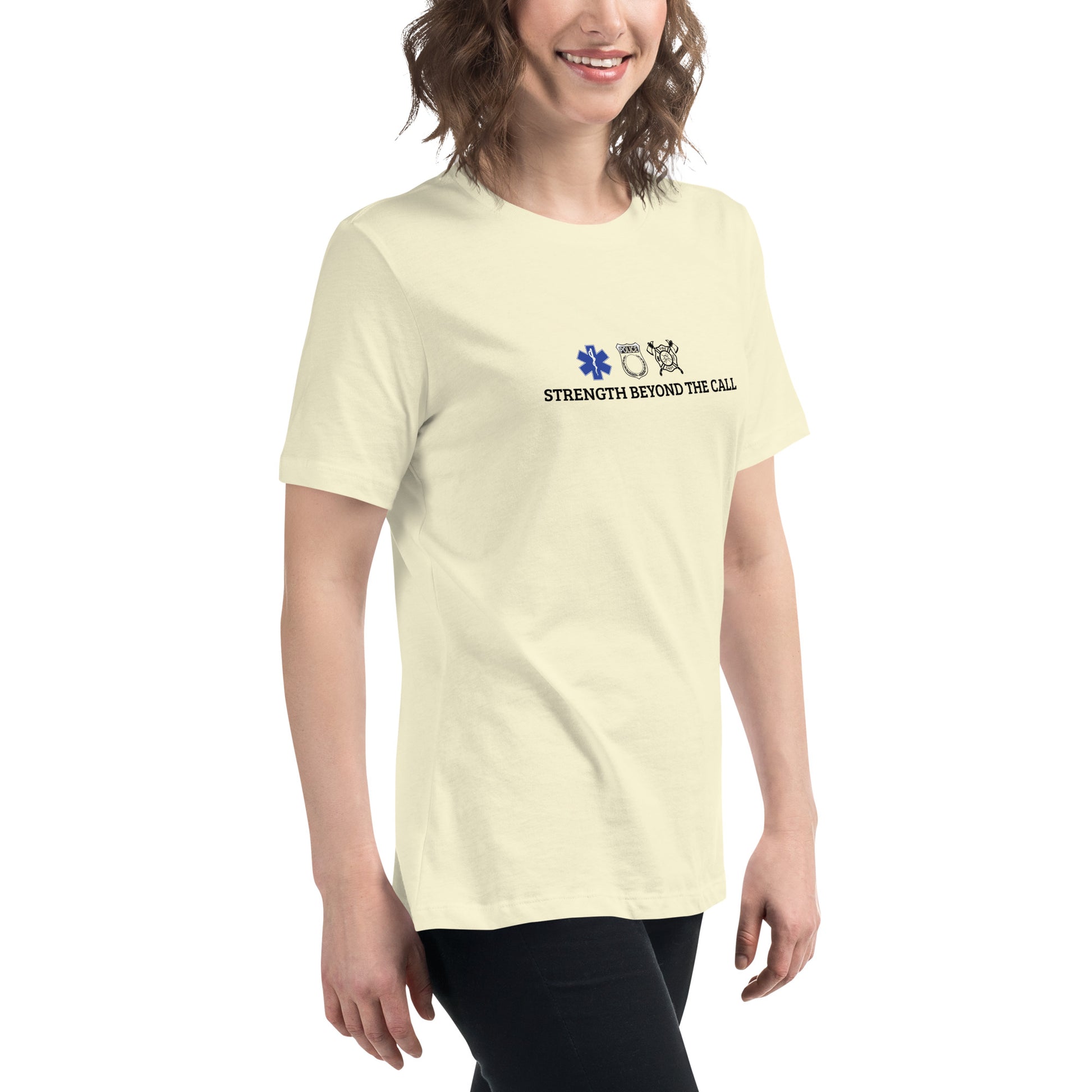Strength Beyond The Call Women’s T-Shirt – First Responder PTSD Awareness | Revival Unleashed-Revival Unleashed